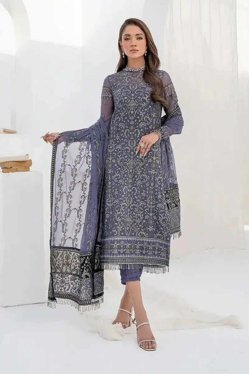 Zarif | LA CELESTE LUXURY Formals | ZLC 08 DUSTY TEAL - Rang-e-Khaas
