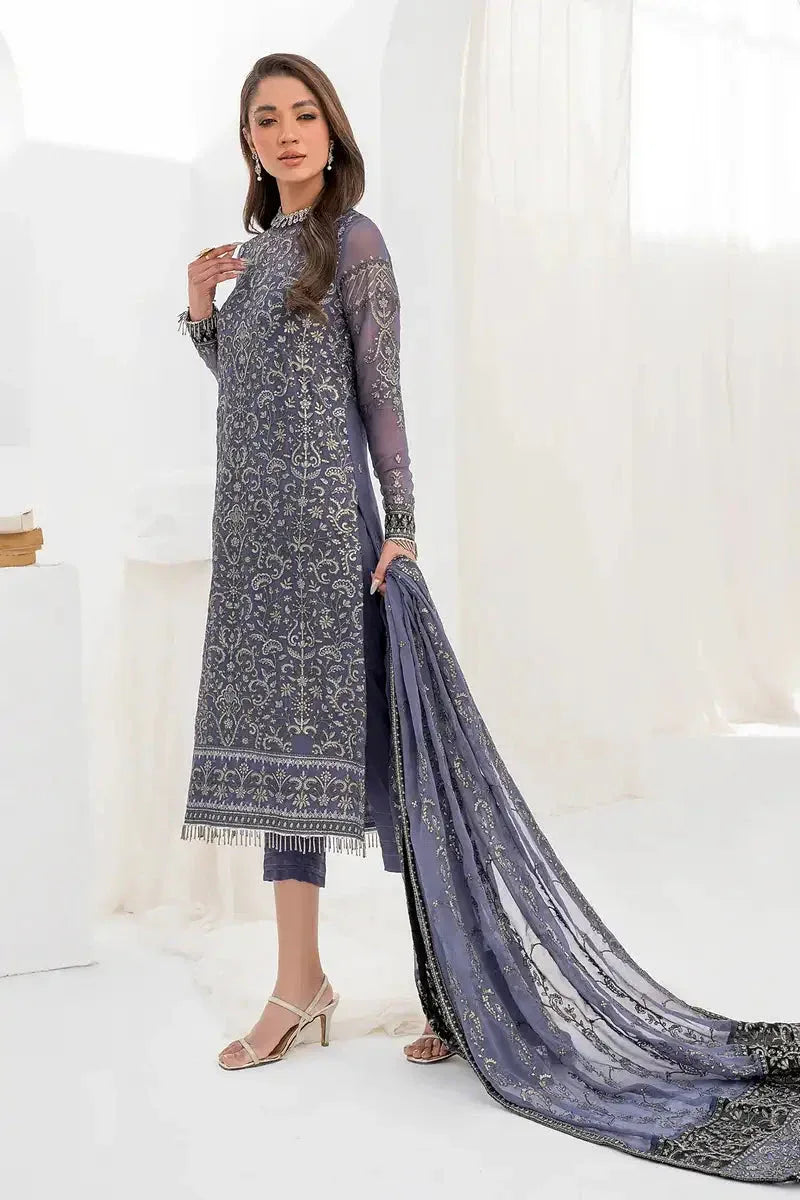 Zarif | LA CELESTE LUXURY Formals | ZLC 08 DUSTY TEAL - Rang-e-Khaas