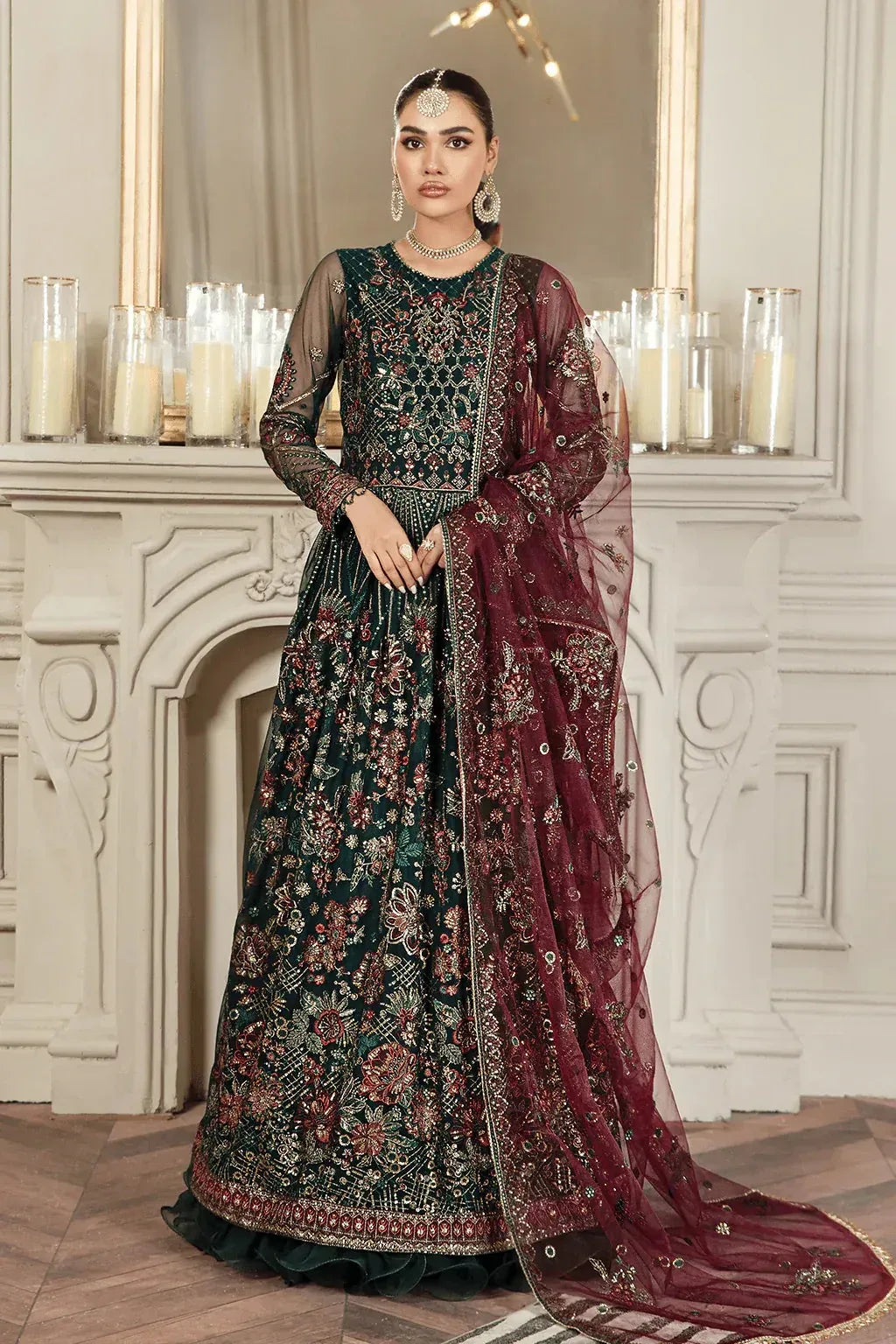 Zarif | Mehroz Formals | PINE GREEN - Rang-e-Khaas