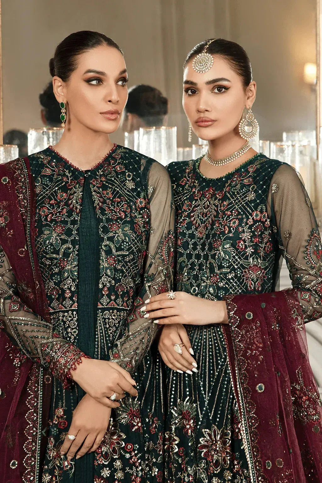 Zarif | Mehroz Formals | PINE GREEN - Rang-e-Khaas