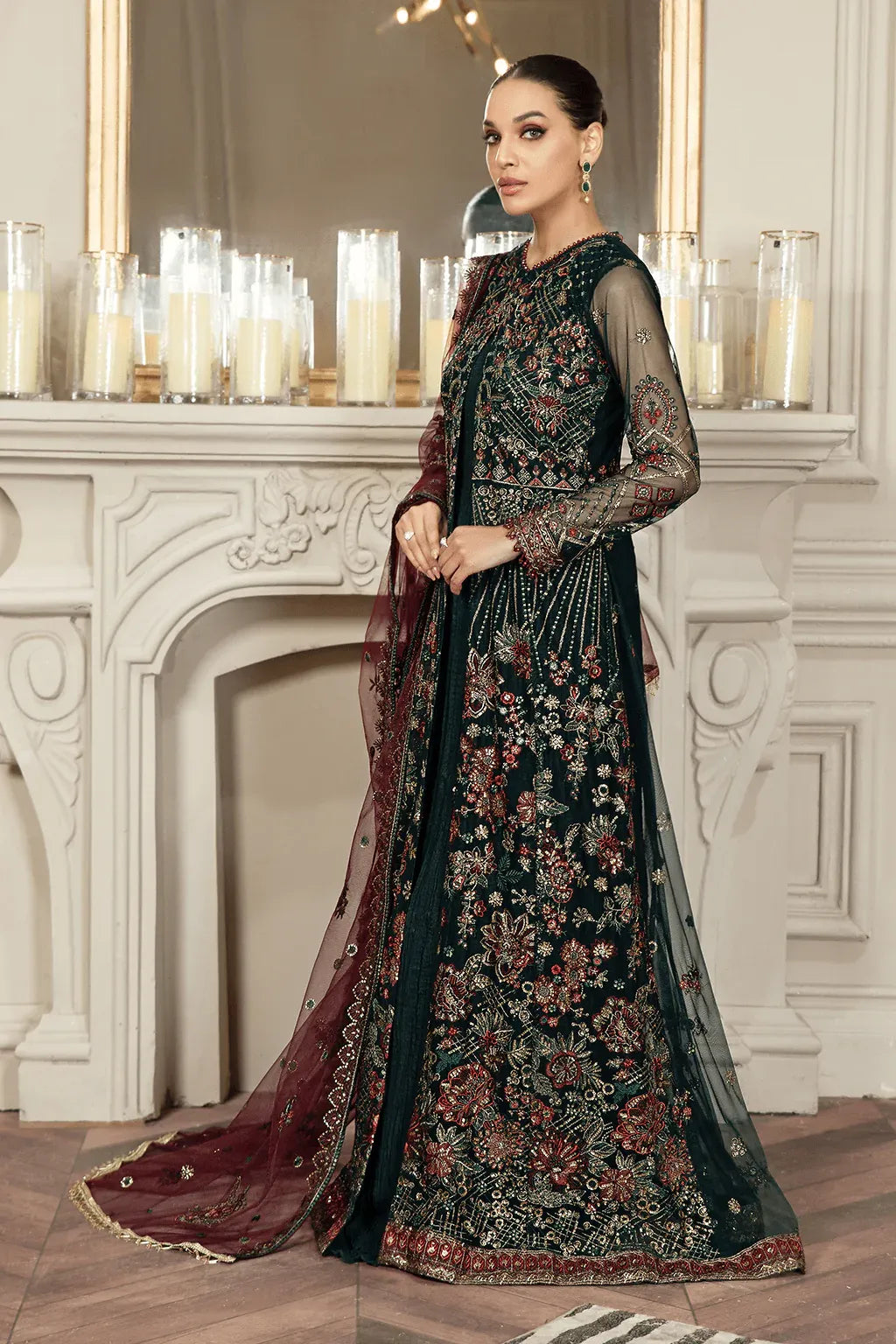 Zarif | Mehroz Formals | PINE GREEN - Rang-e-Khaas
