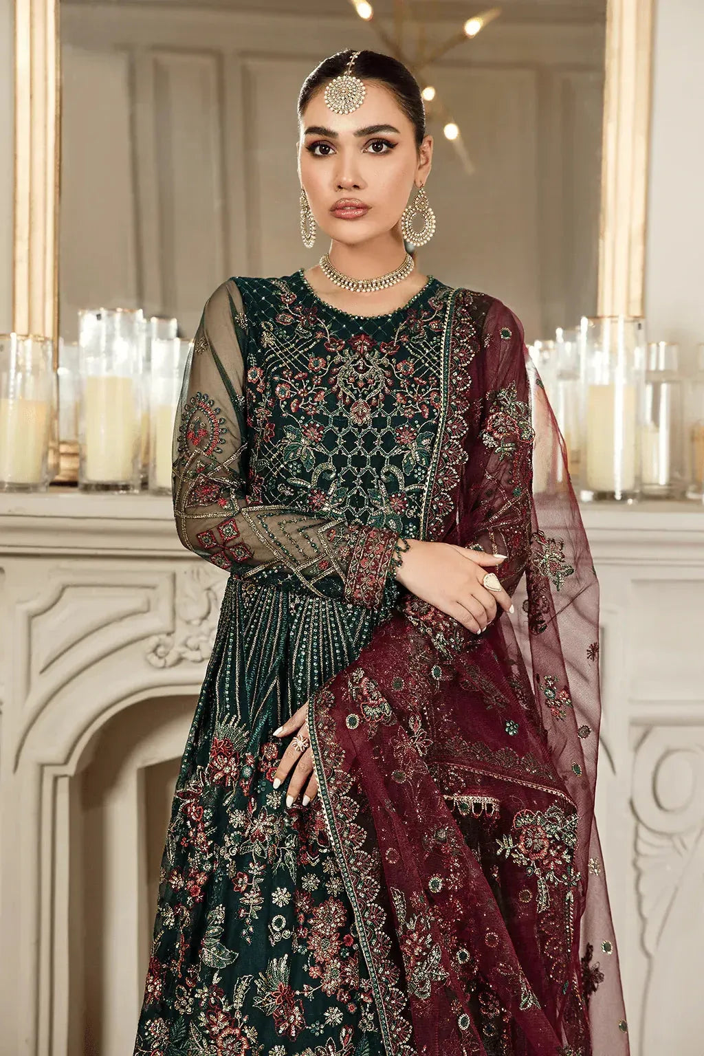 Zarif | Mehroz Formals | PINE GREEN - Rang-e-Khaas
