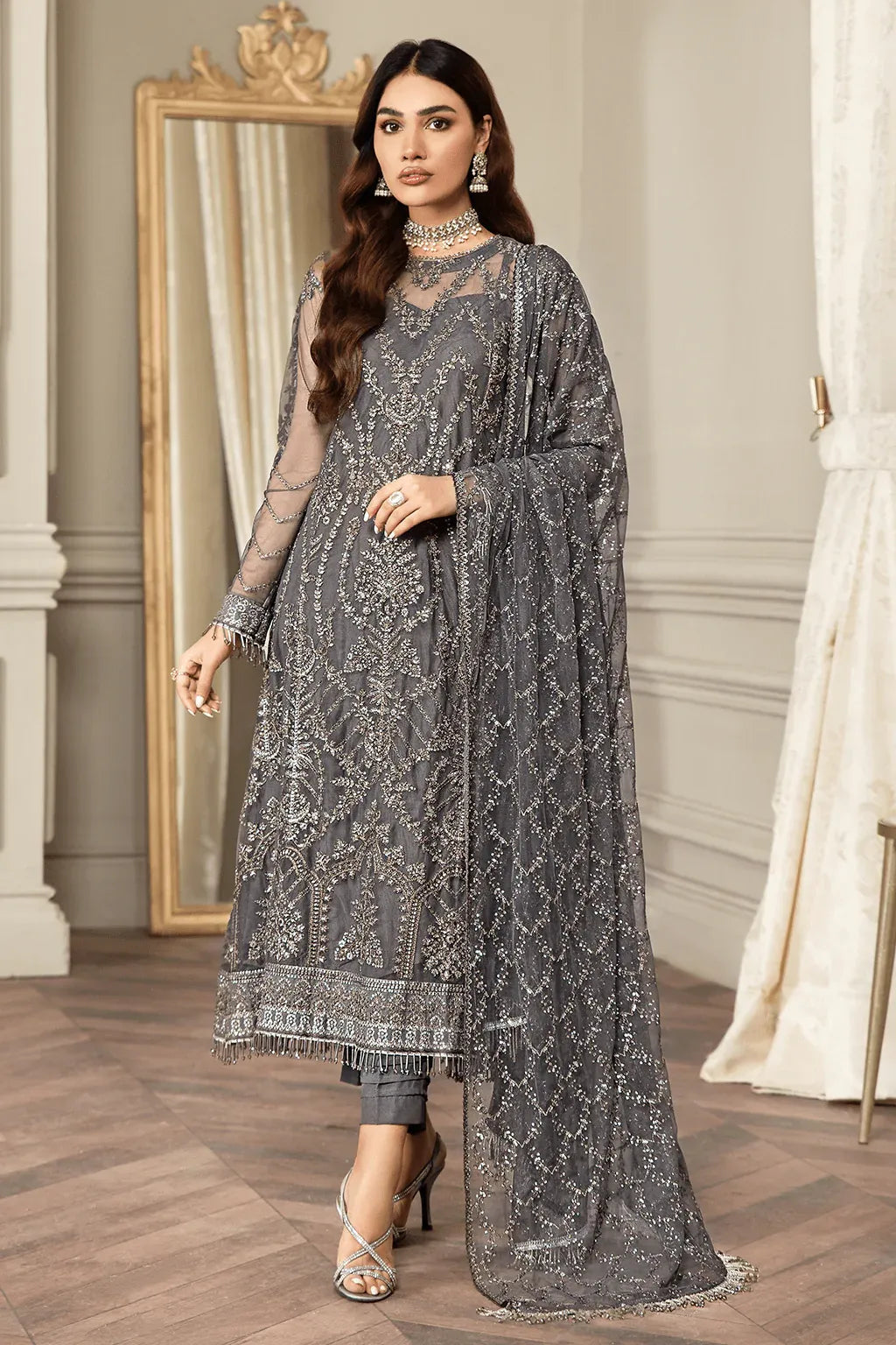 Zarif | Mehroz Formals | Storm Grey - Rang-e-Khaas