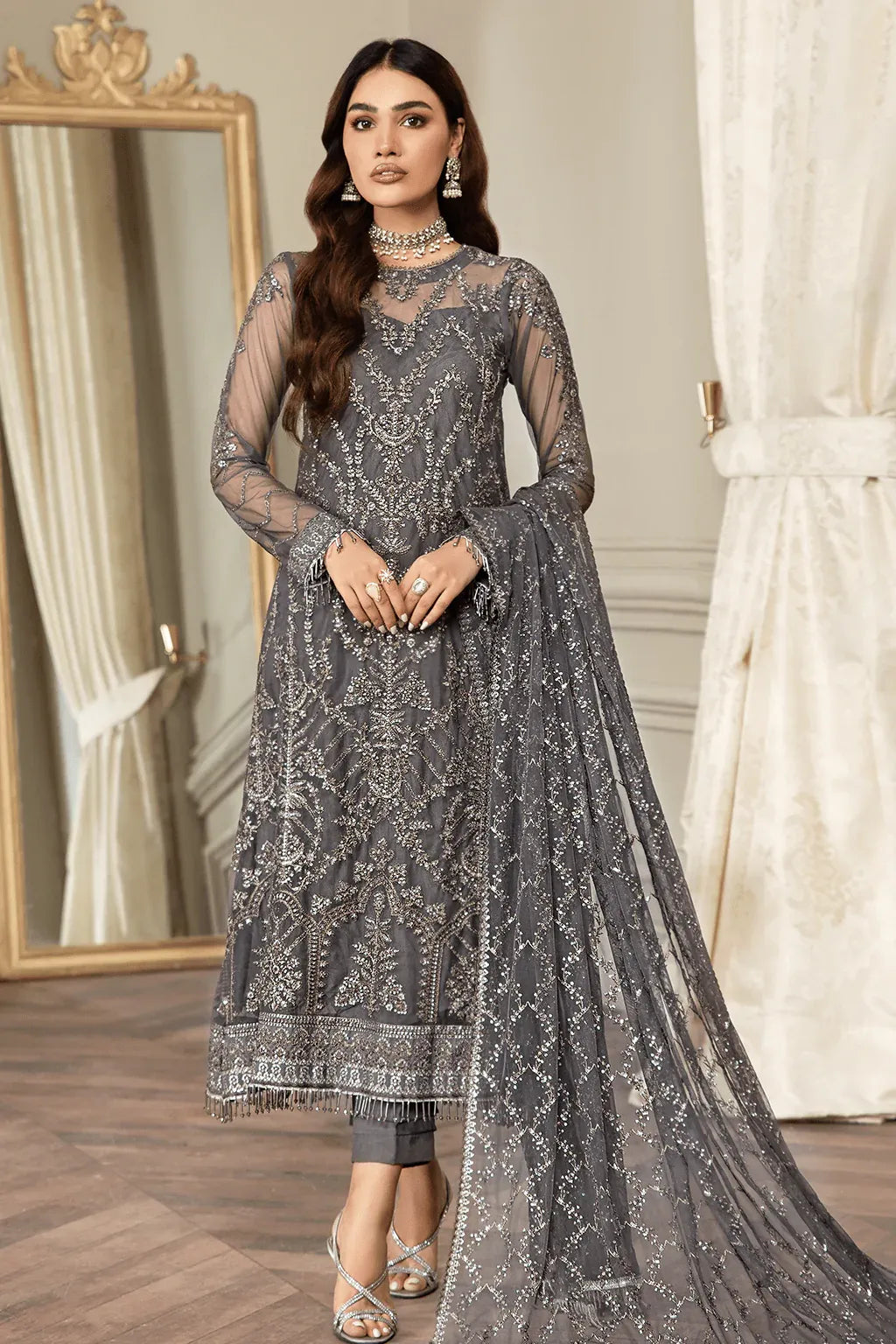 Zarif | Mehroz Formals | Storm Grey - Rang-e-Khaas