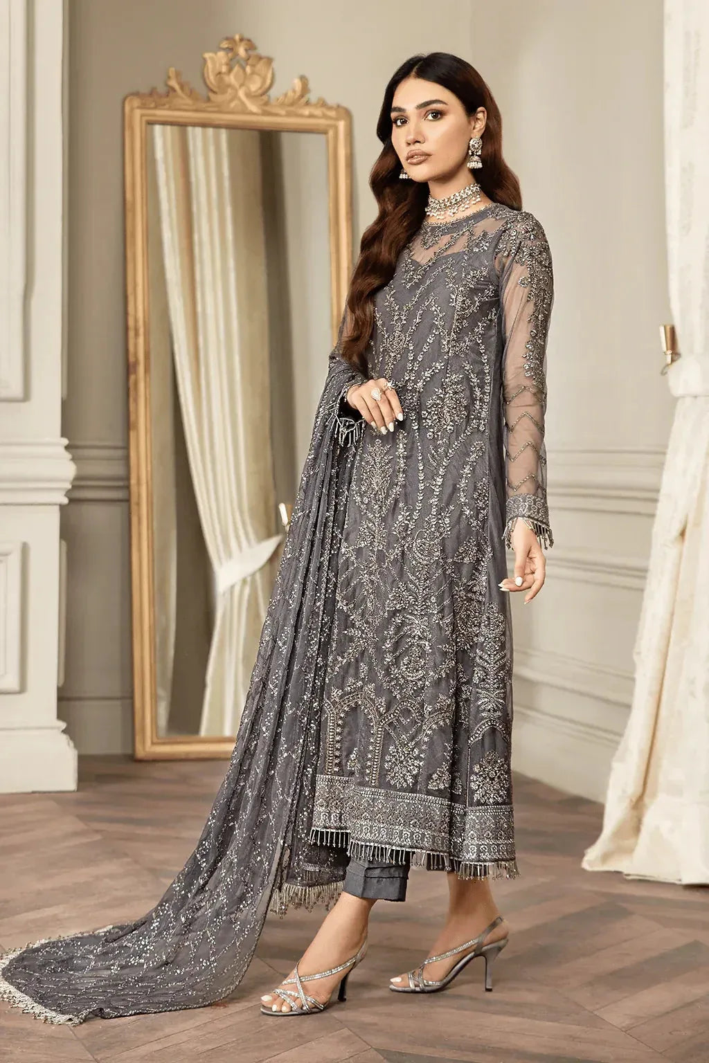 Zarif | Mehroz Formals | Storm Grey - Rang-e-Khaas