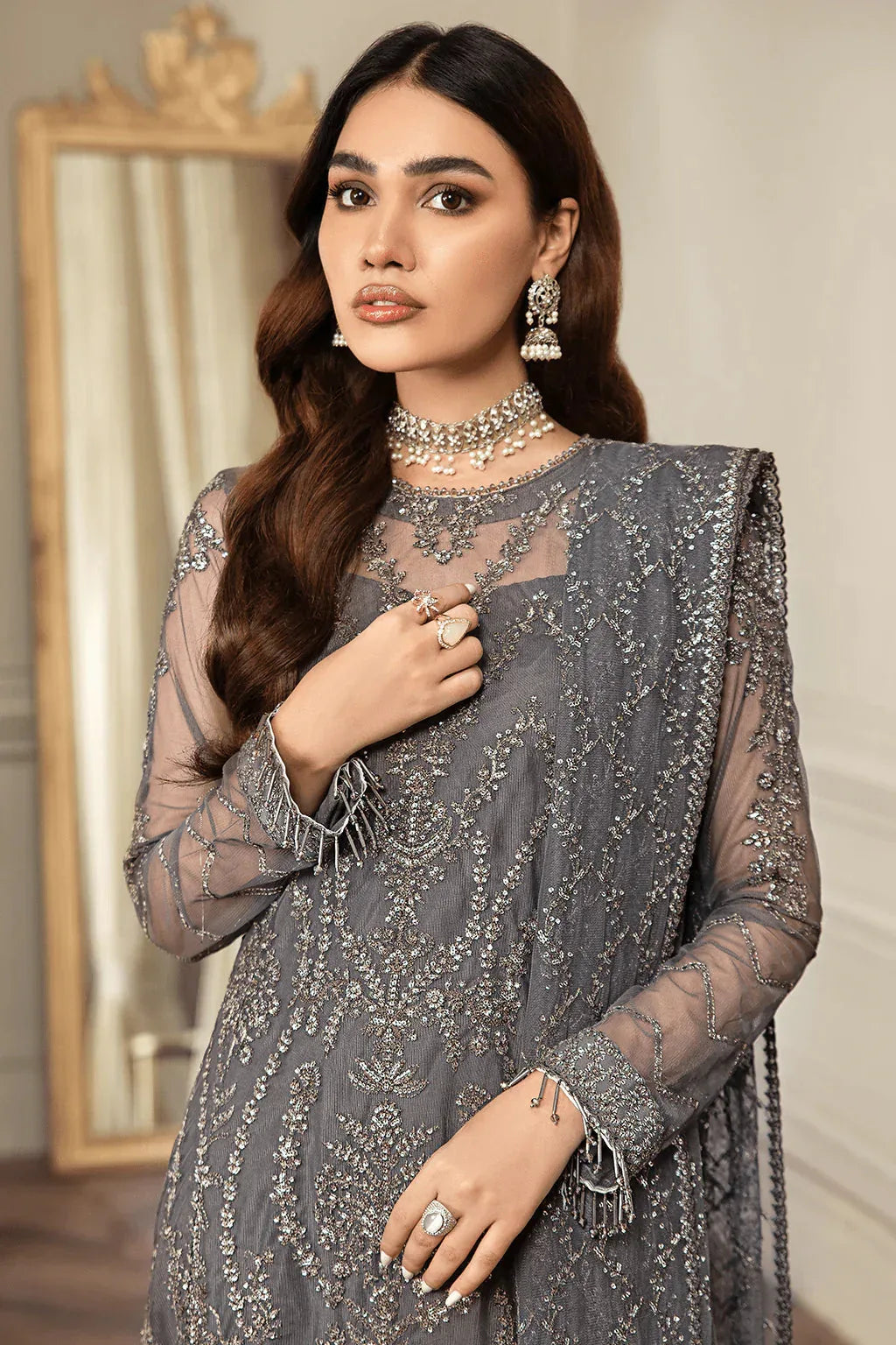 Zarif | Mehroz Formals | Storm Grey - Rang-e-Khaas