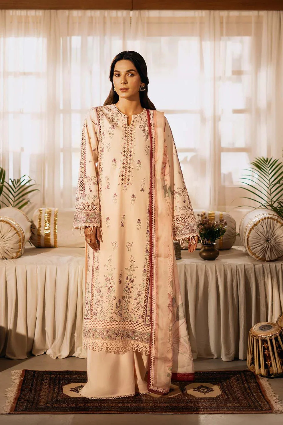 Zarposh | Sajni Lawn 25 | Gulbano - Rang-e-Khaas