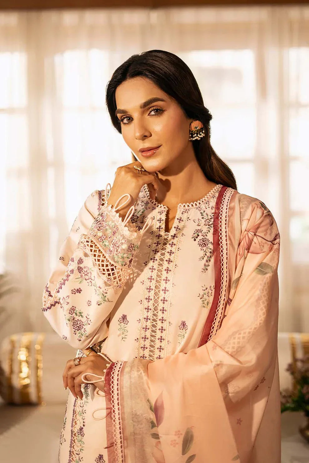 Zarposh | Sajni Lawn 25 | Gulbano - Rang-e-Khaas