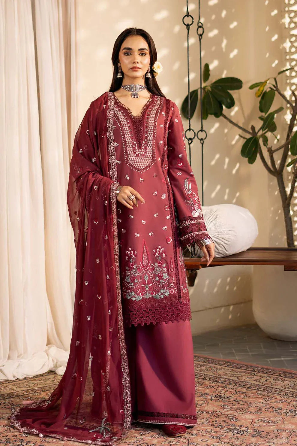 Zarposh | Sajni Lawn 25 | Nayirah - Rang-e-Khaas
