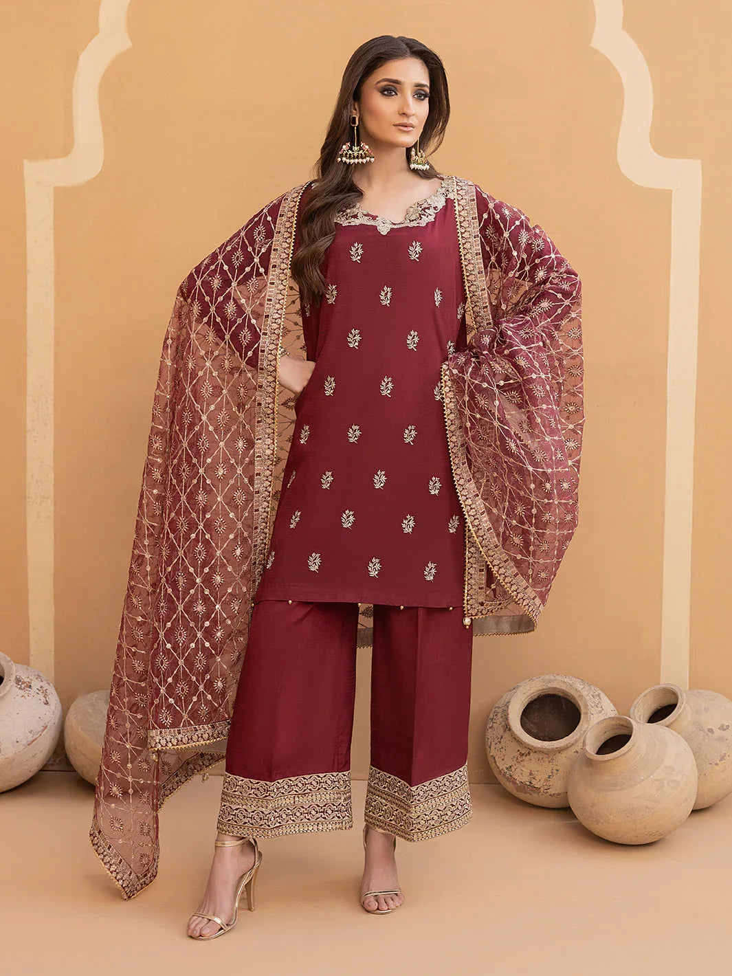 Hem Stitch | Raw Silk Edit 25 | Zurina - Rang-e-Khaas