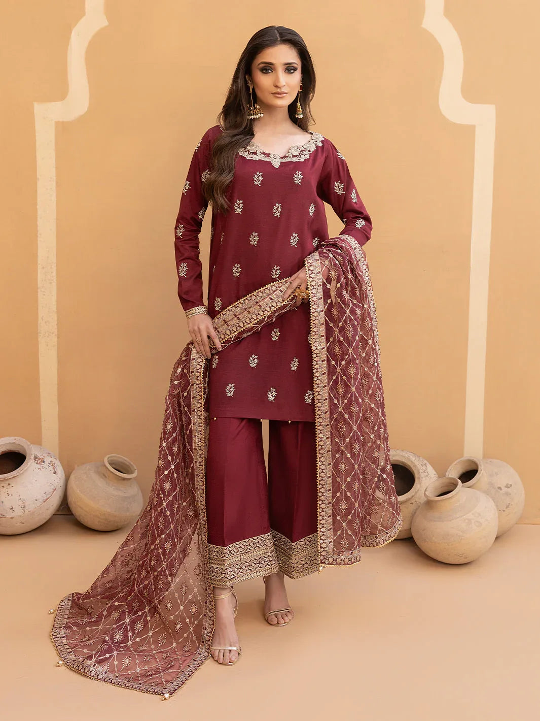 Hem Stitch | Raw Silk Edit 25 | Zurina - Rang-e-Khaas