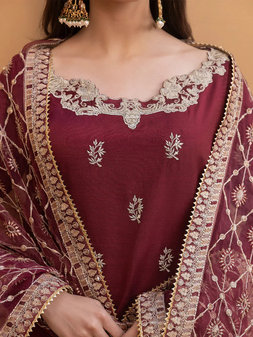 Hem Stitch | Raw Silk Edit 25 | Zurina - Rang-e-Khaas