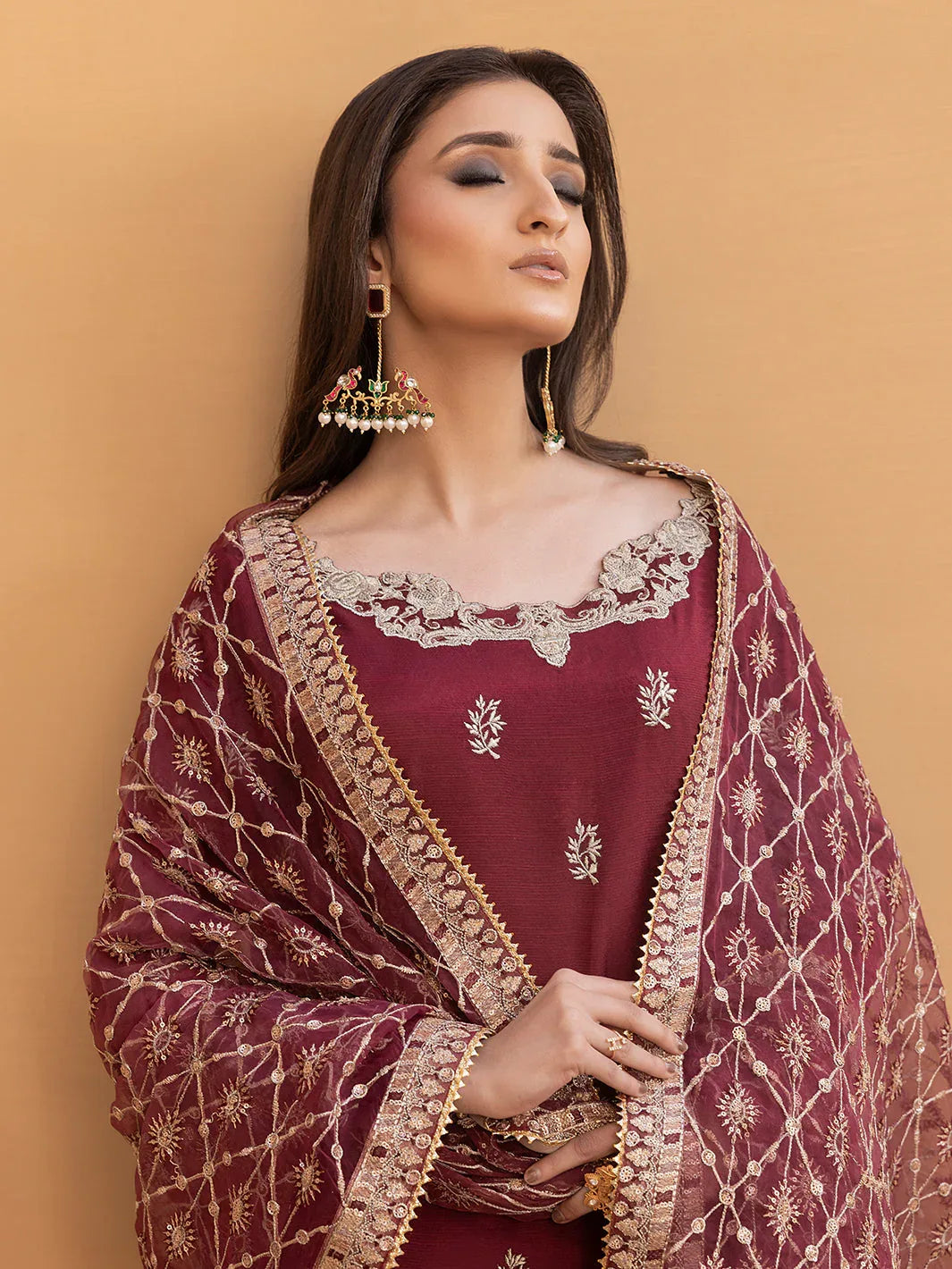 Hem Stitch | Raw Silk Edit 25 | Zurina - Rang-e-Khaas