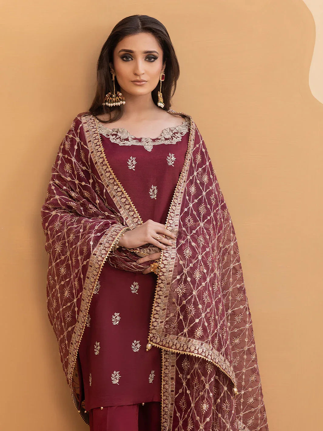 Hem Stitch | Raw Silk Edit 25 | Zurina - Rang-e-Khaas