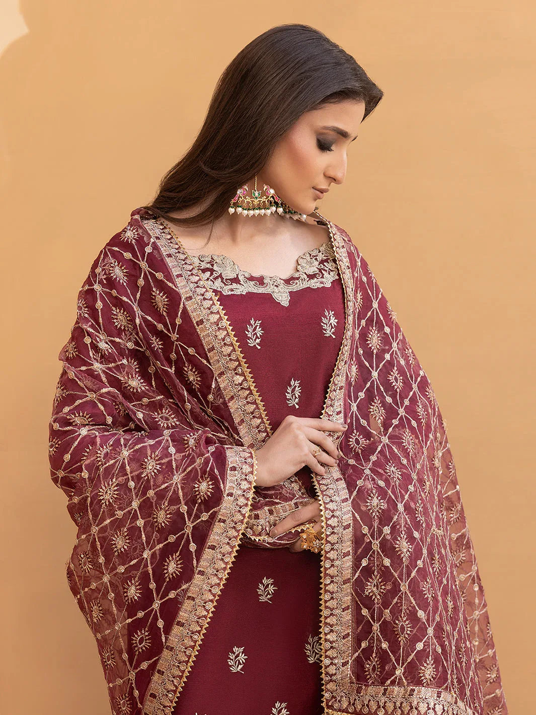 Hem Stitch | Raw Silk Edit 25 | Zurina - Rang-e-Khaas