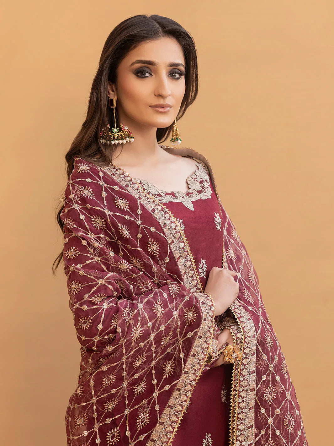 Hem Stitch | Raw Silk Edit 25 | Zurina - Rang-e-Khaas