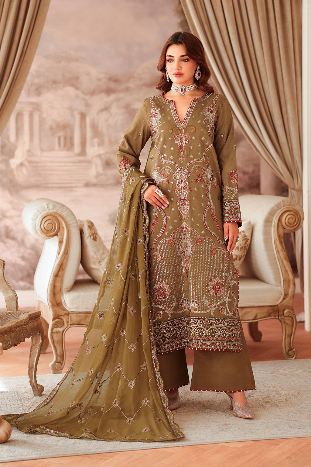 Ramsha | Aangan Luxury Raw silk | AA-210