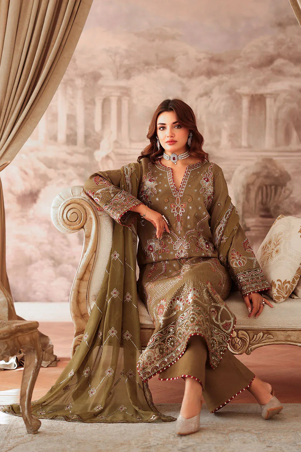 Ramsha | Aangan Luxury Raw silk | AA-210 - Rang-e-Khaas