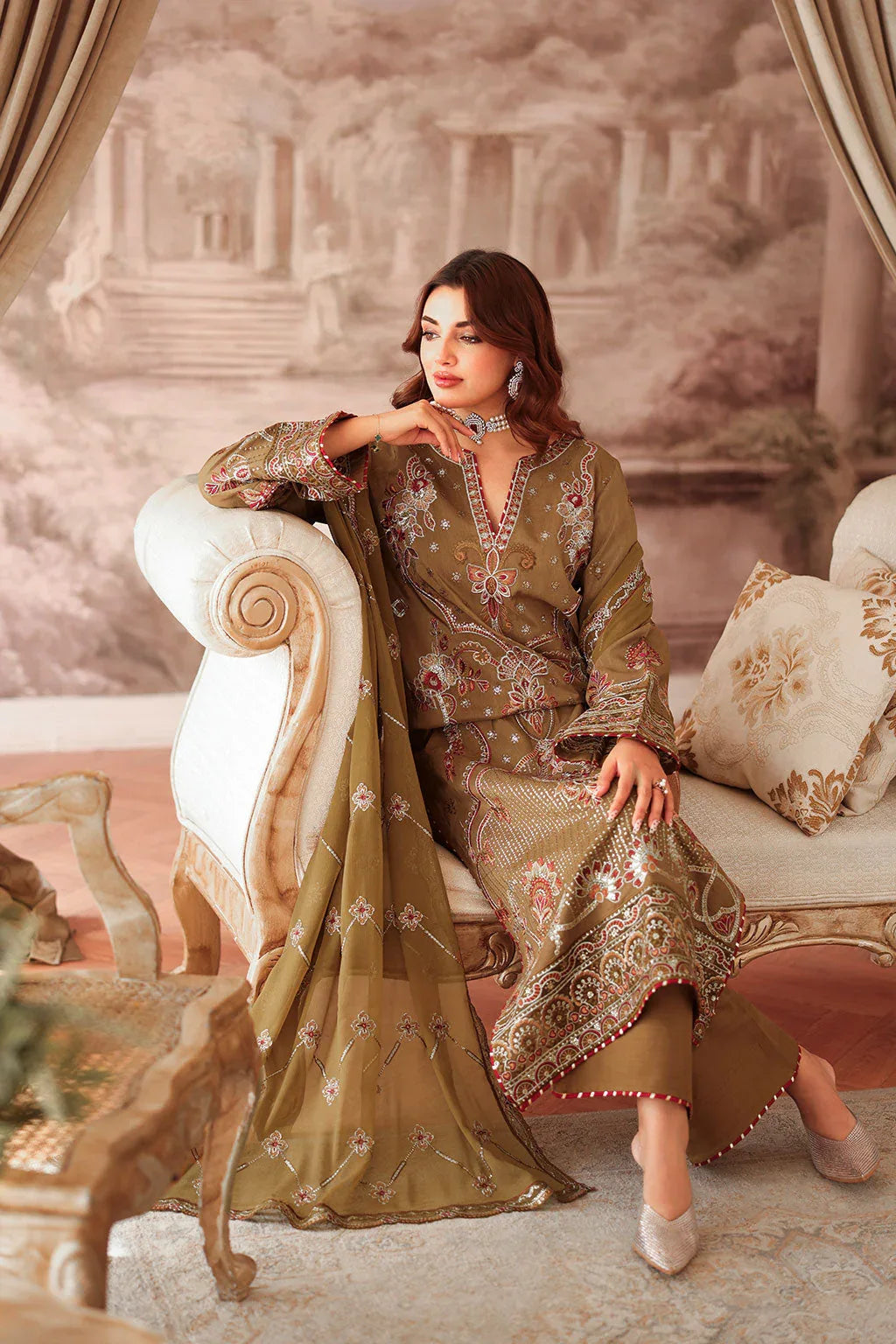 Ramsha | Aangan Luxury Raw silk | AA-210 - Rang-e-Khaas