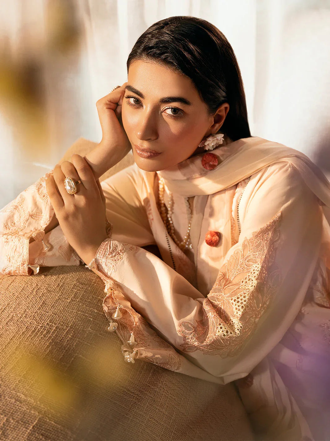 Izel | Dastak Luxury Lawn | AARZOO - Rang-e-Khaas