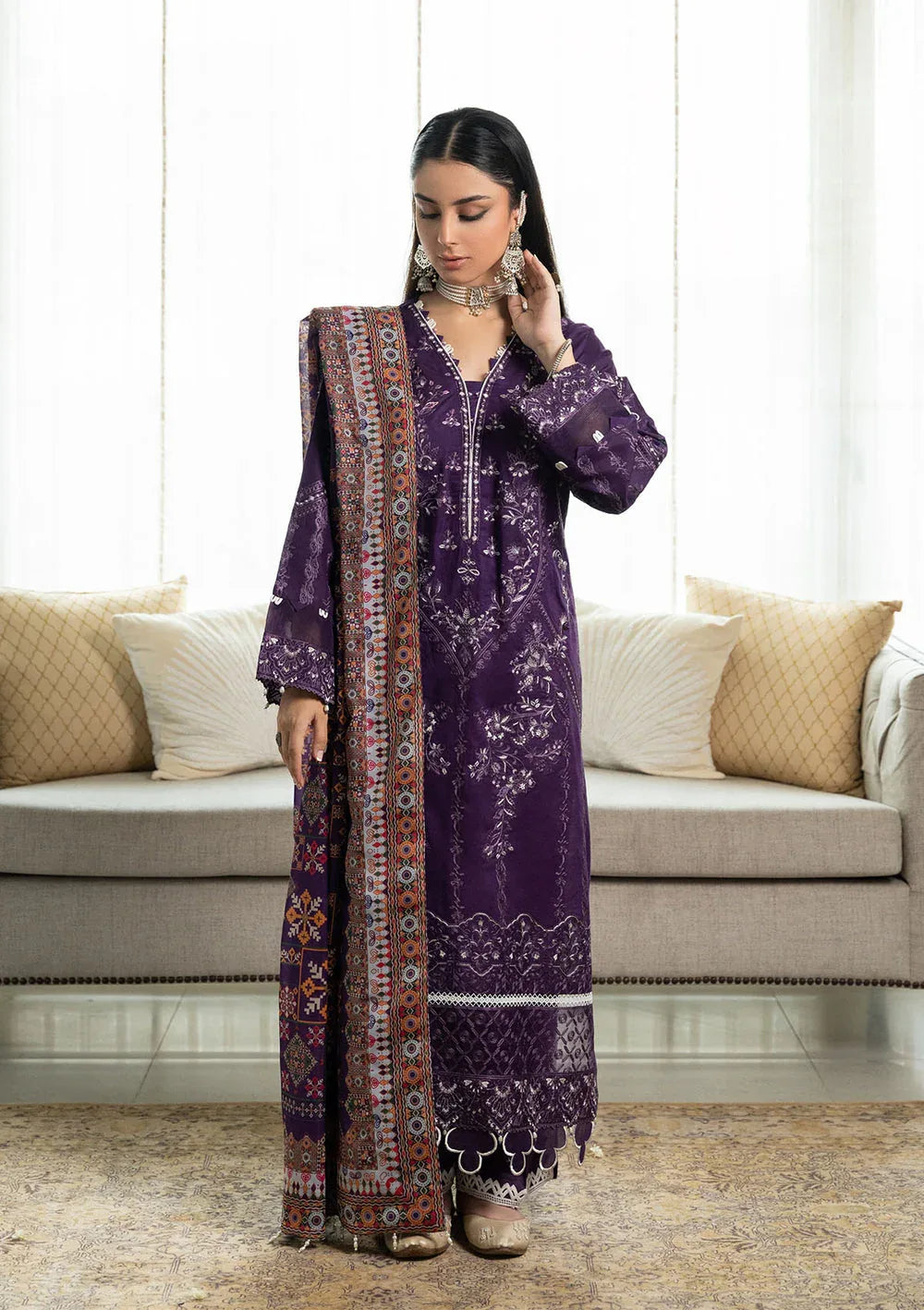 Aik Atelier | Samah Lawn 24 | LOOK 03 - Rang-e-Khaas