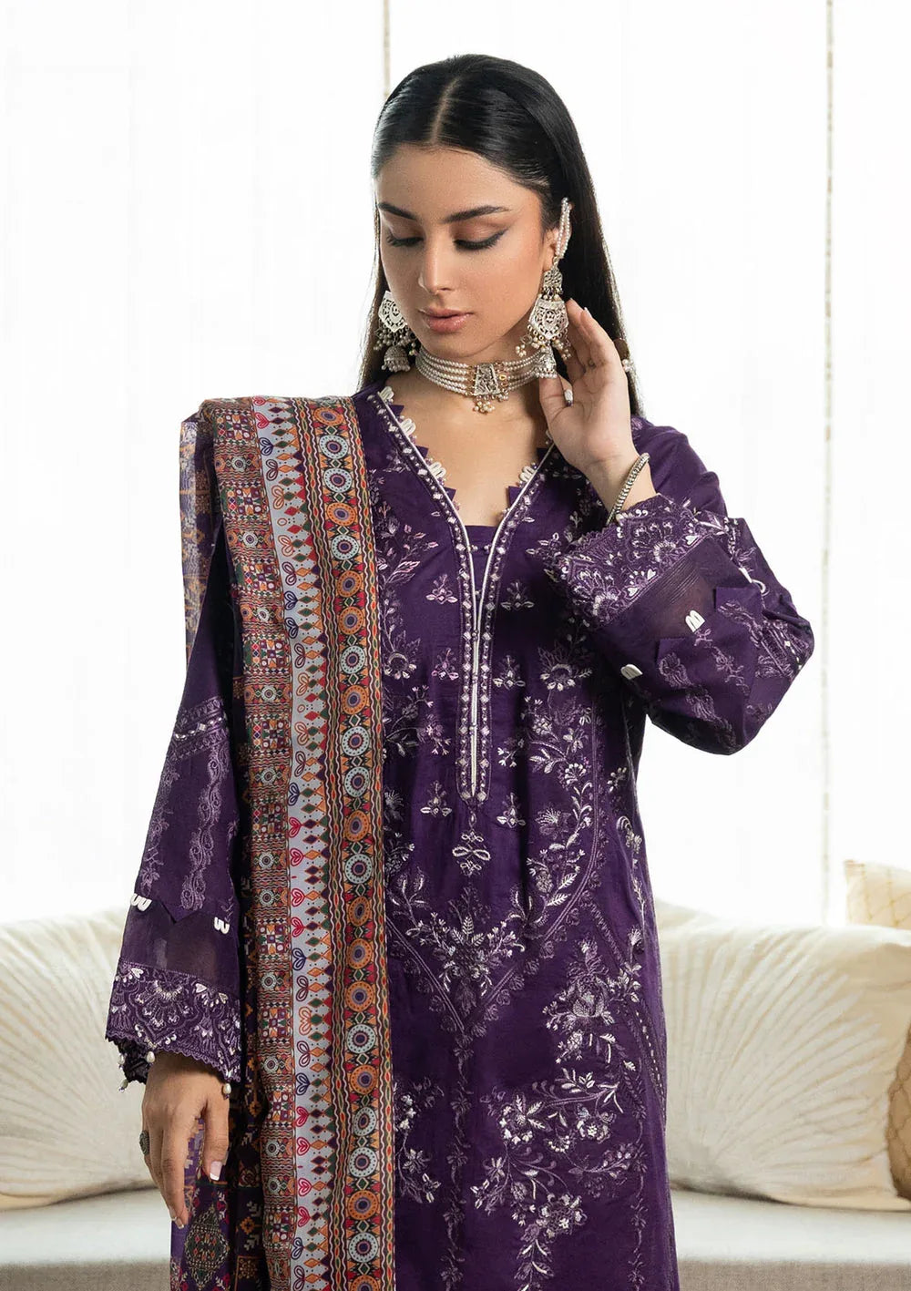 Aik Atelier | Samah Lawn 24 | LOOK 03 - Rang-e-Khaas