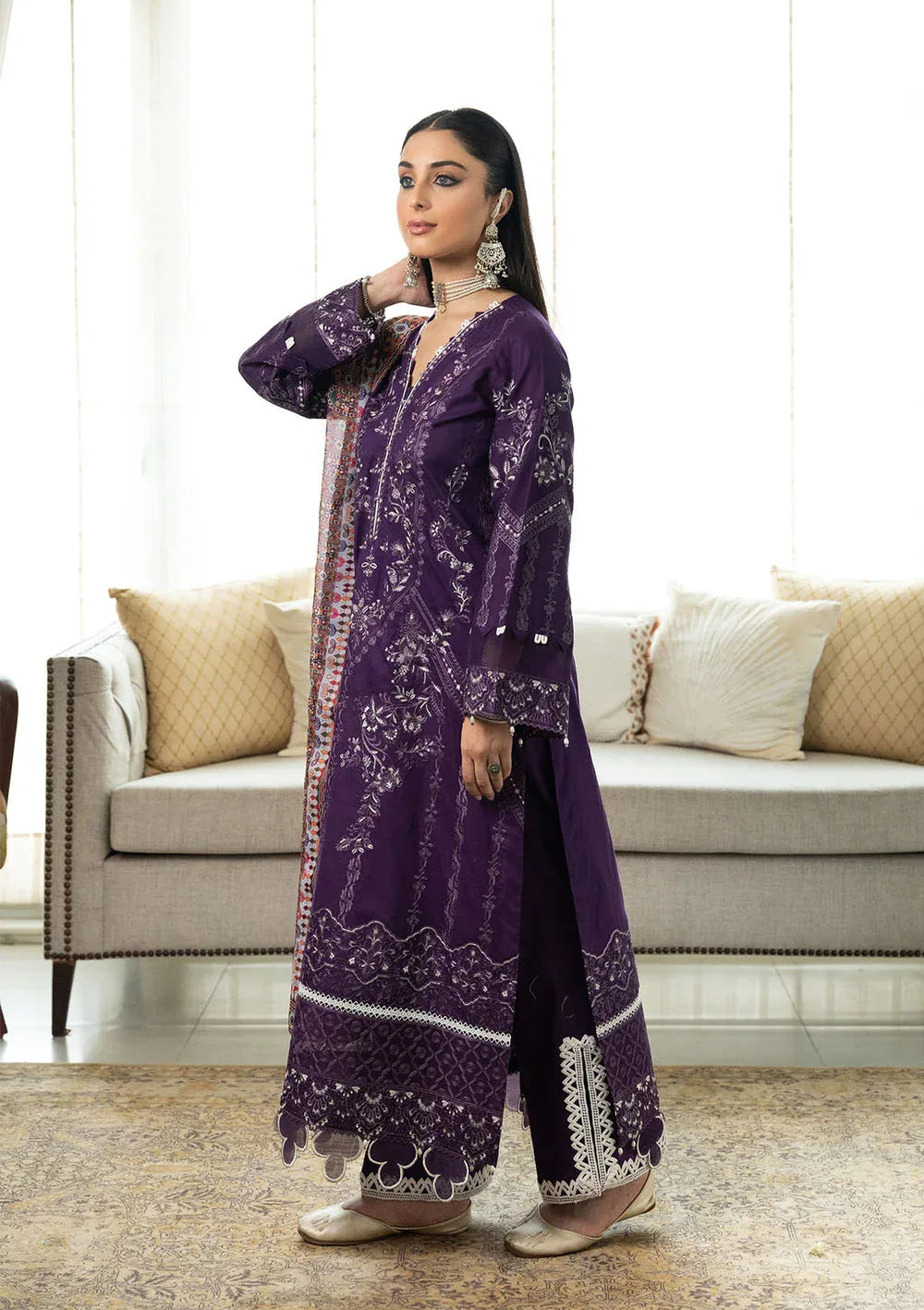 Aik Atelier | Samah Lawn 24 | LOOK 03 - Rang-e-Khaas