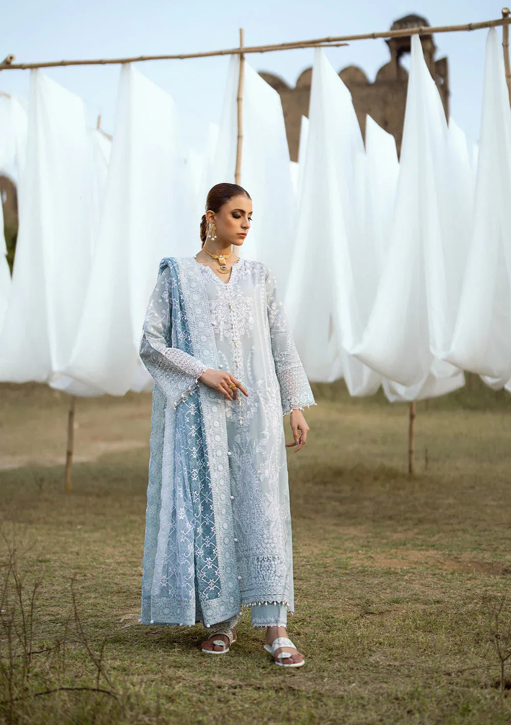 Aik Atelier | Pardes Lawn 24 | LOOK 05 - Rang-e-Khaas