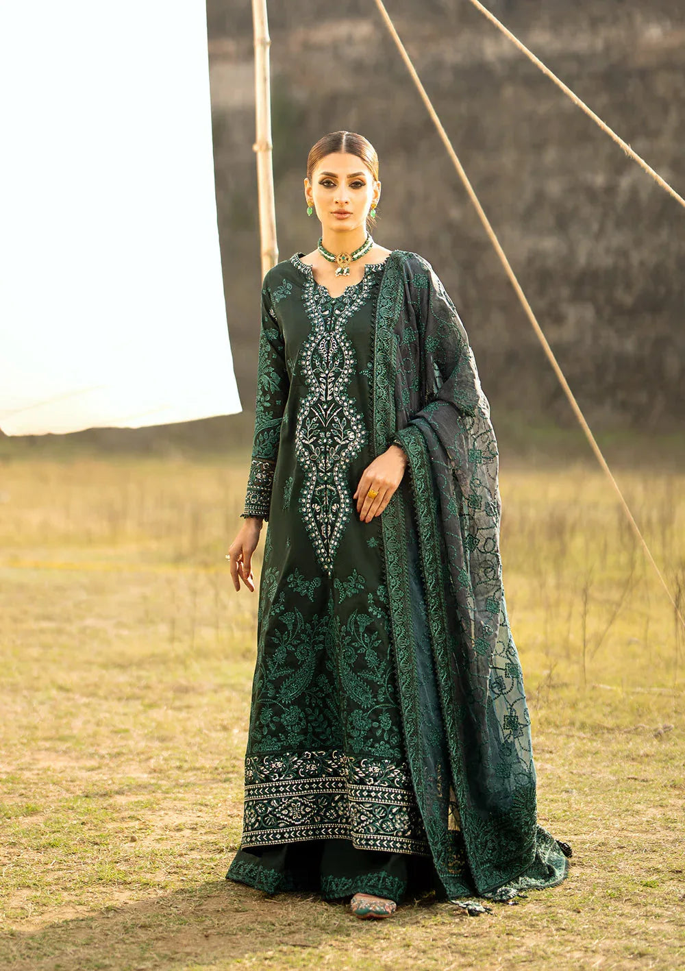 Aik Atelier | Pardes Lawn 24 | LOOK 10 - Rang-e-Khaas