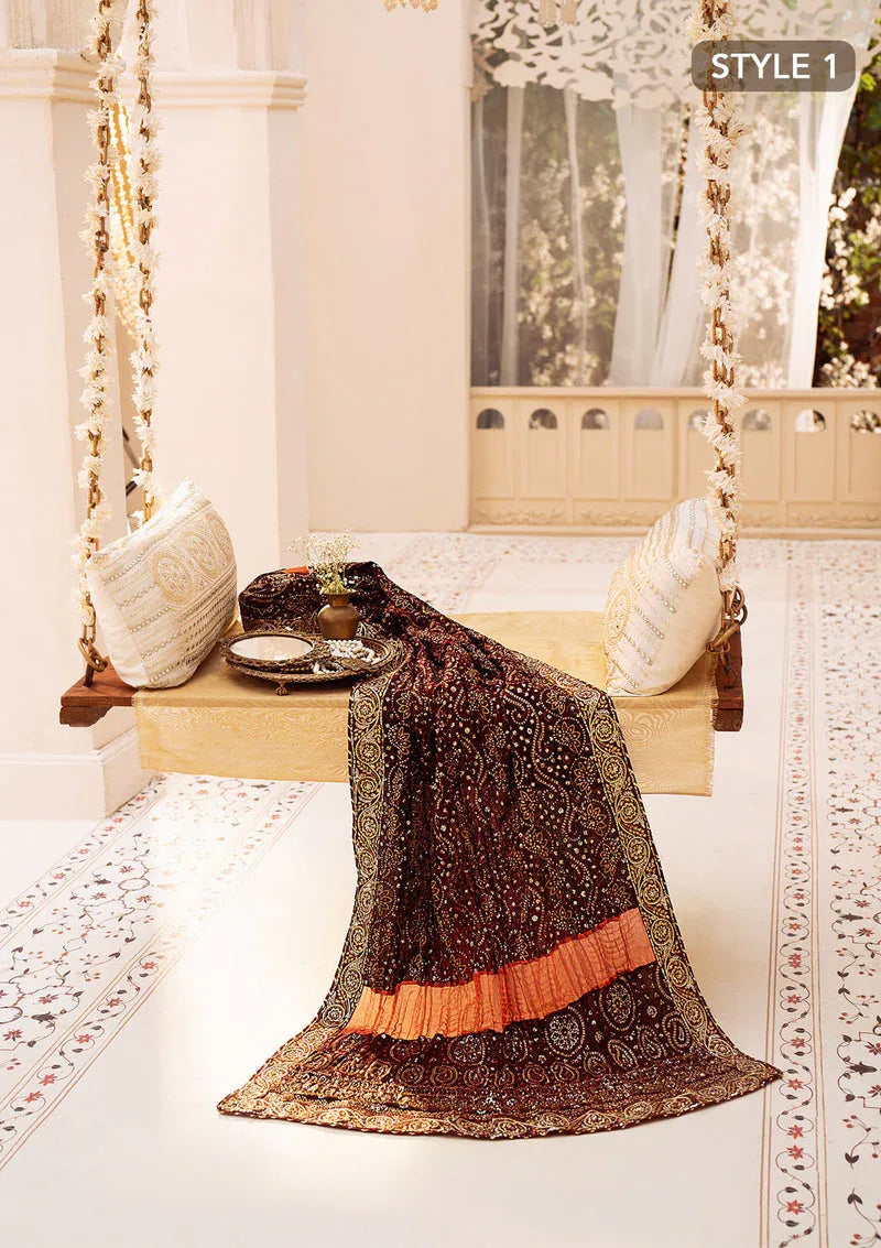 Aik Atelier | MAROON TUSSAR SILK CHUNRI SHAWL - Rang-e-Khaas