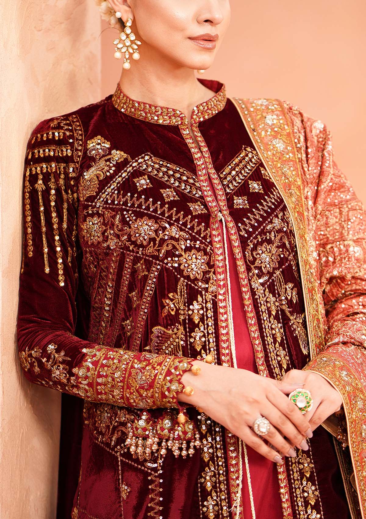 Aik Atelier | Zardozi Velvet 23 | 03 - Rang-e-Khaas