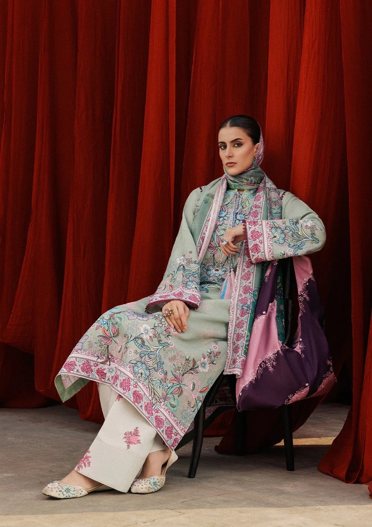 Aik Atelier | Roz Khaddar | AIK ROZ '25 D2 - LOOK 06 - Rang-e-Khaas