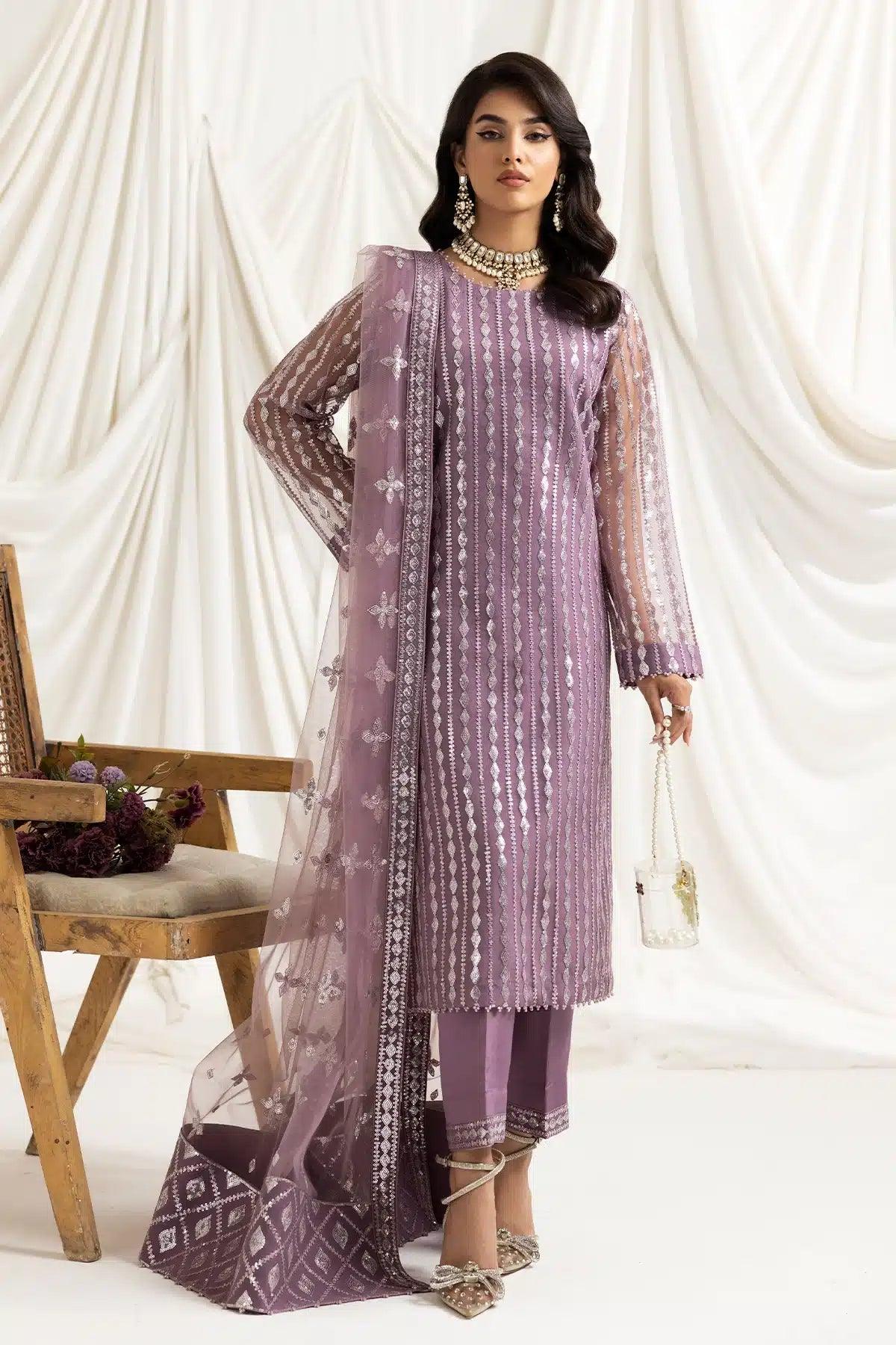 Alizeh | Dua Formals 23 | DUA-V02D03B-AYSAL(LILAC) - Rang-e-Khaas