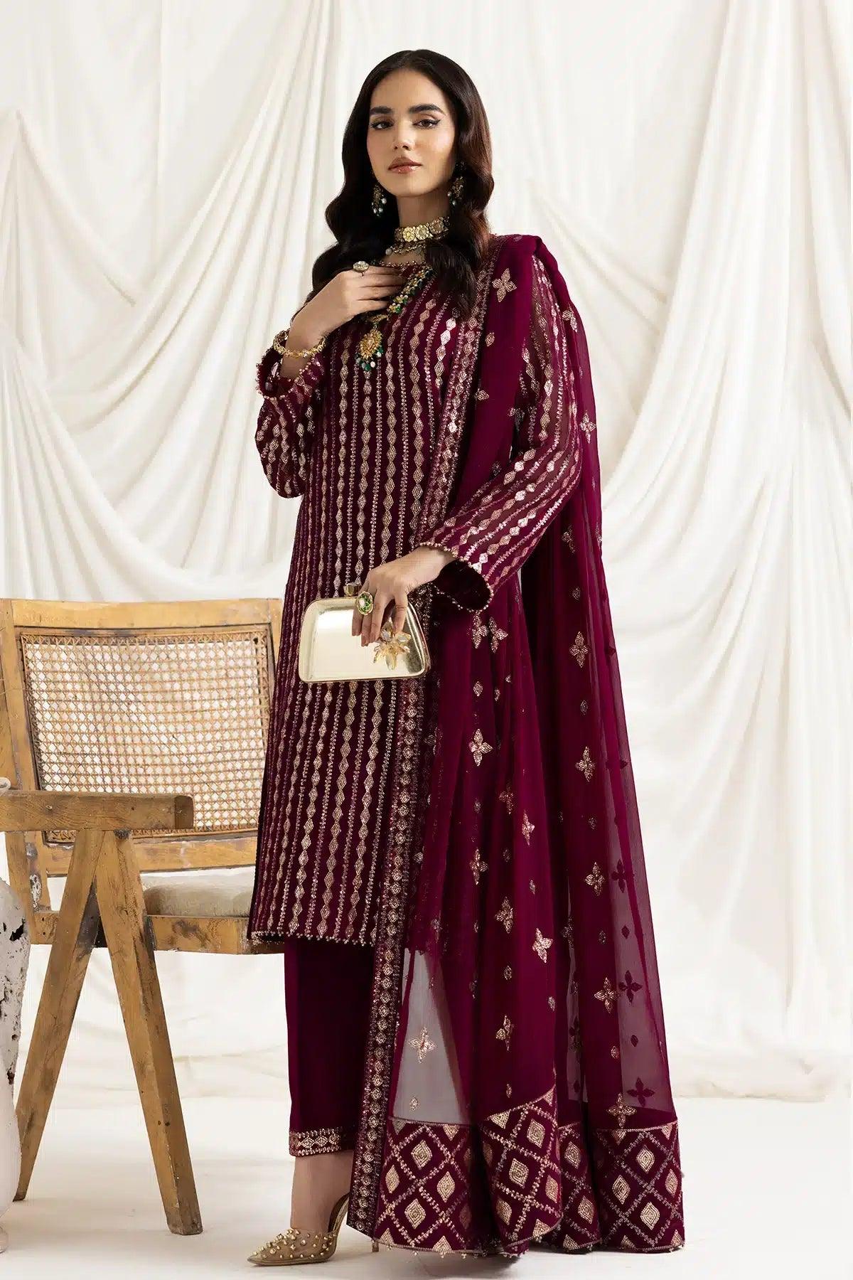 Alizeh | Dua Formals 23 | DUA-V02D03A-AYSAL(MAGENTA) - Rang-e-Khaas