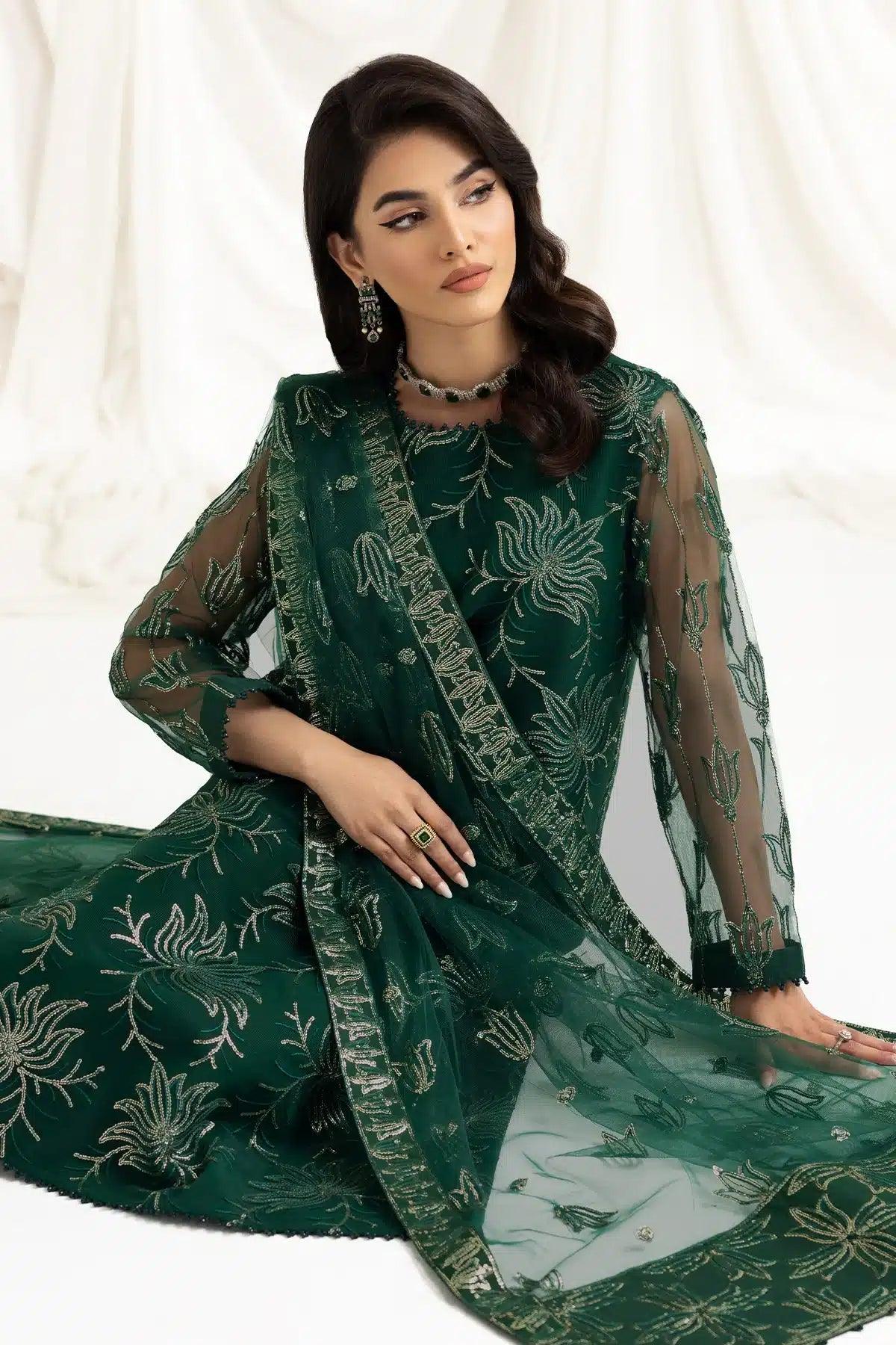 Alizeh | Dua Formals 23 | DUA-V02D05A-ELNAZ(GREEN) - Rang-e-Khaas