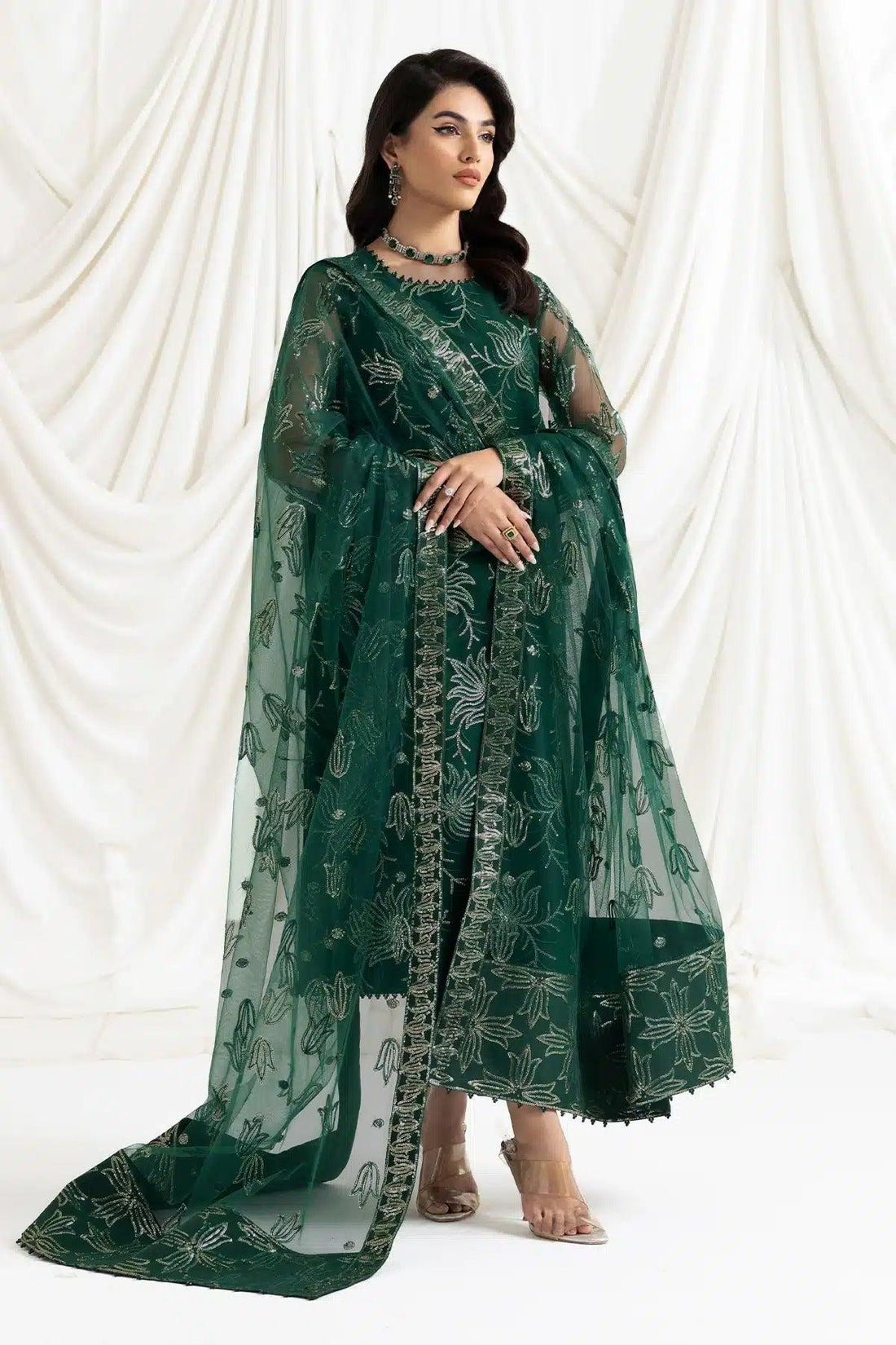 Alizeh | Dua Formals 23 | DUA-V02D05A-ELNAZ(GREEN) - Rang-e-Khaas