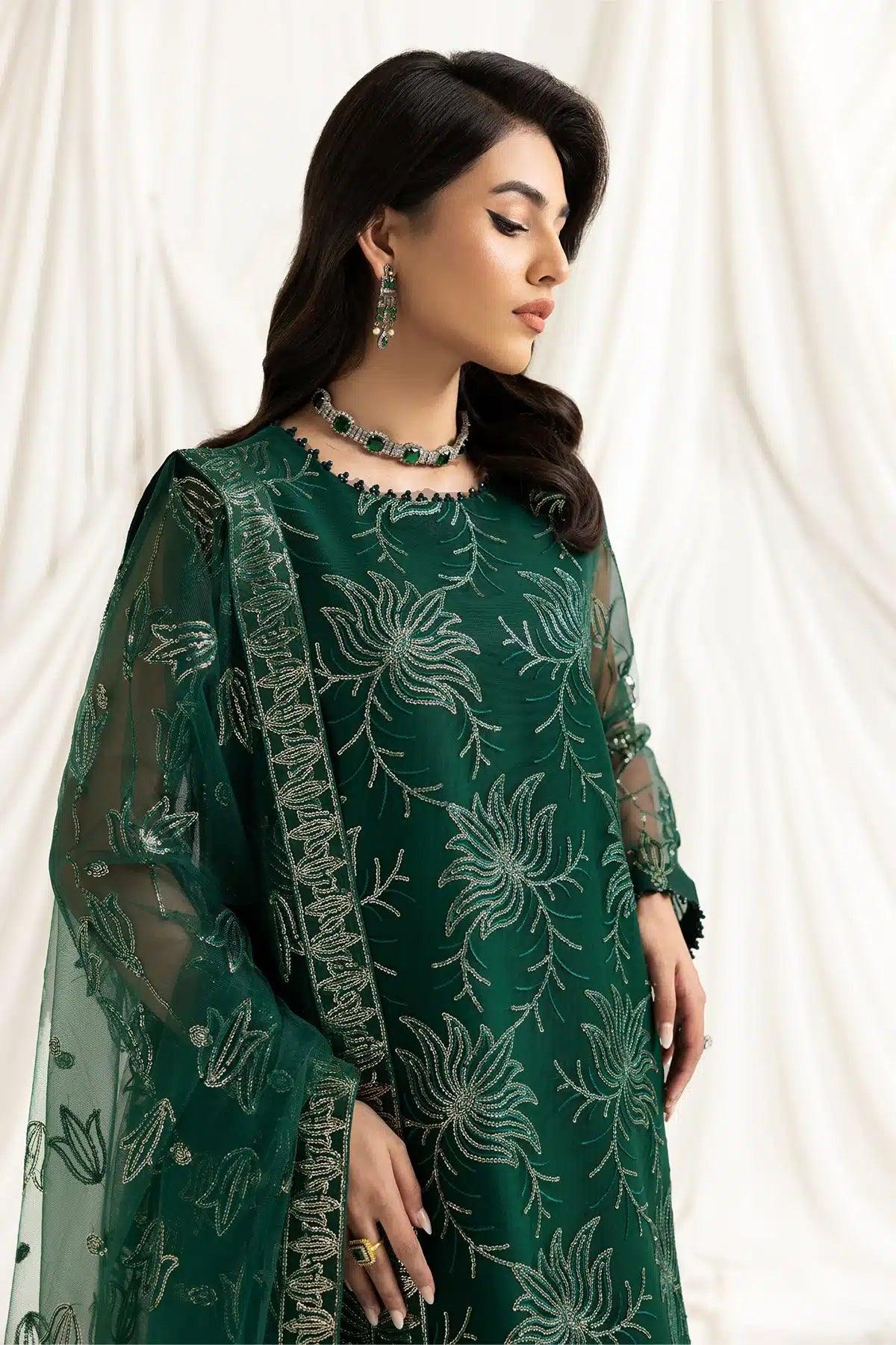 Alizeh | Dua Formals 23 | DUA-V02D05A-ELNAZ(GREEN) - Rang-e-Khaas