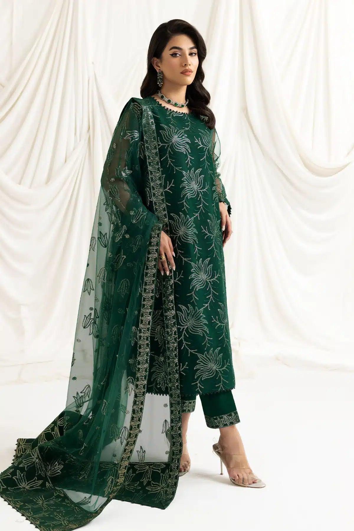 Alizeh | Dua Formals 23 | DUA-V02D05A-ELNAZ(GREEN) - Rang-e-Khaas