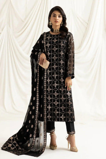 Alizeh | Dua Formals 23 | DUA-V02D04A-NAZIK(BLACK) - Rang-e-Khaas