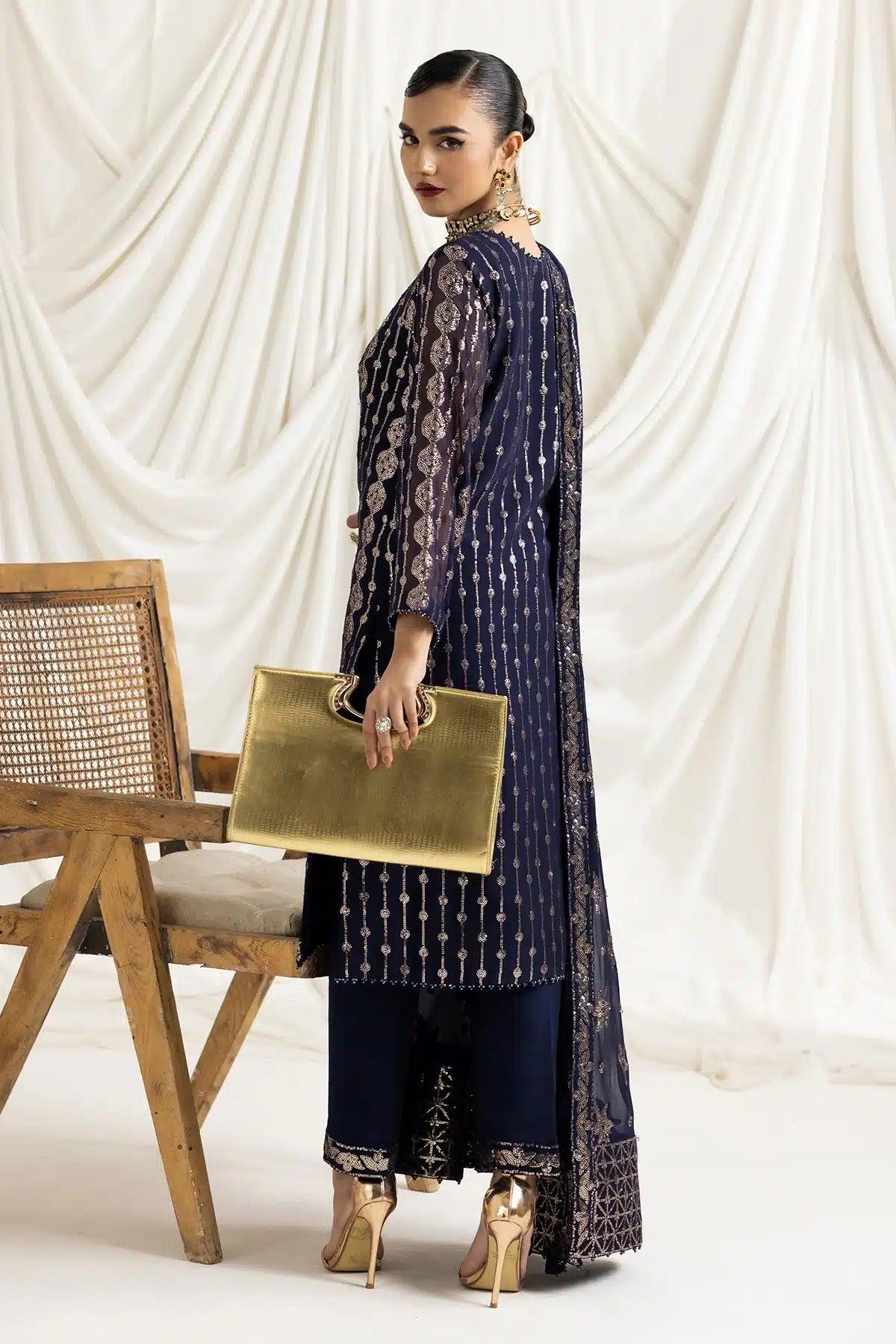 Alizeh | Dua Formals 23 | DUA-V02D01A- AIREEN(NAVY BLUE) - Rang-e-Khaas