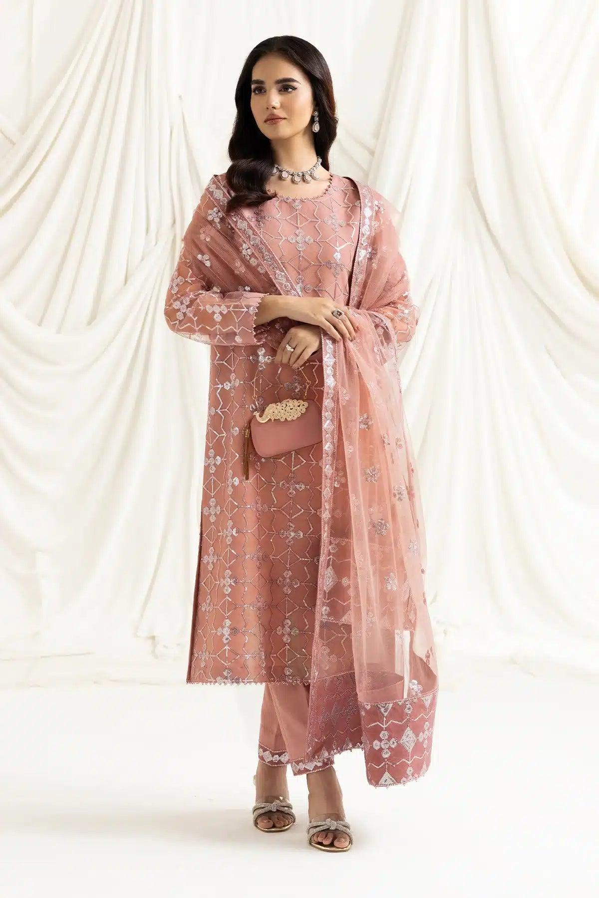 Alizeh | Dua Formals 23 | DUA-V02D04B-NAZIK(PINK) - Rang-e-Khaas