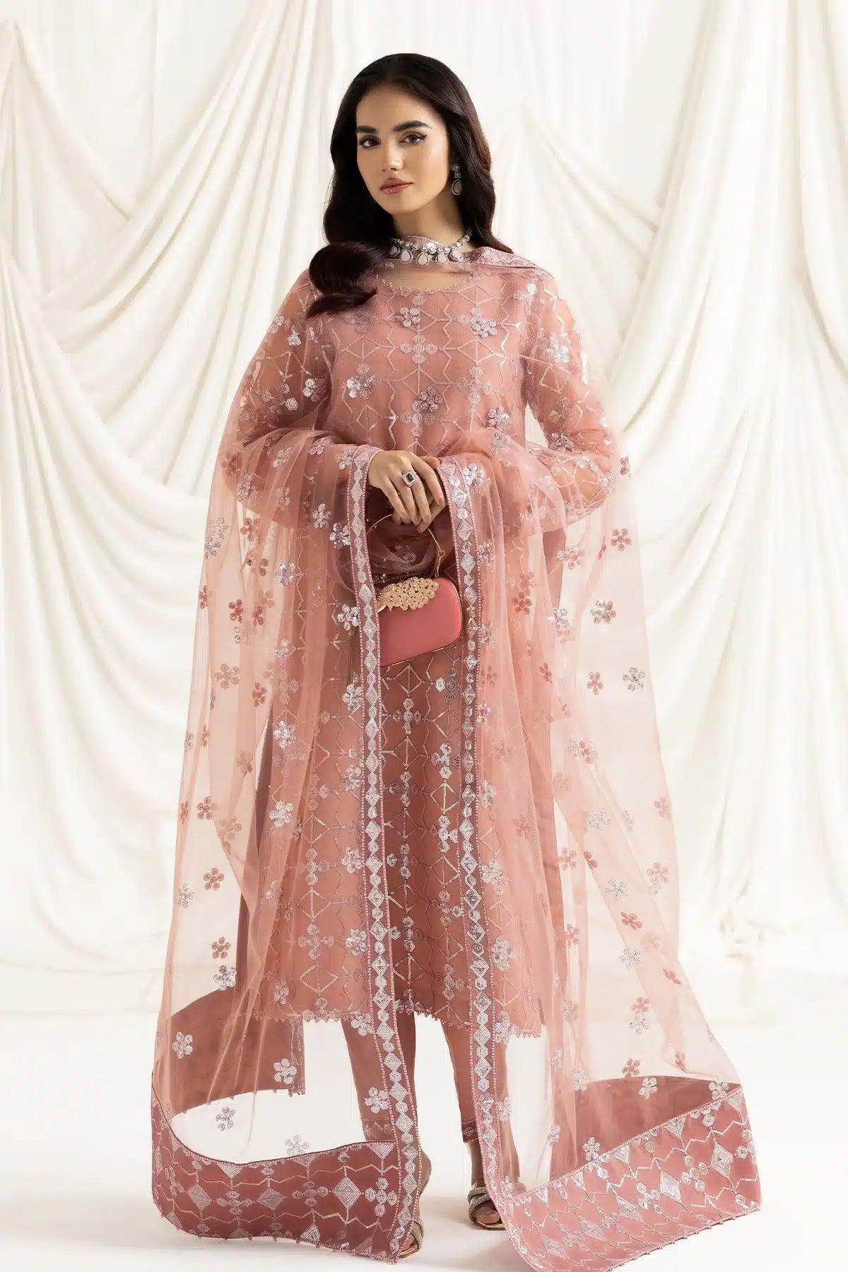 Alizeh | Dua Formals 23 | DUA-V02D04B-NAZIK(PINK) - Rang-e-Khaas