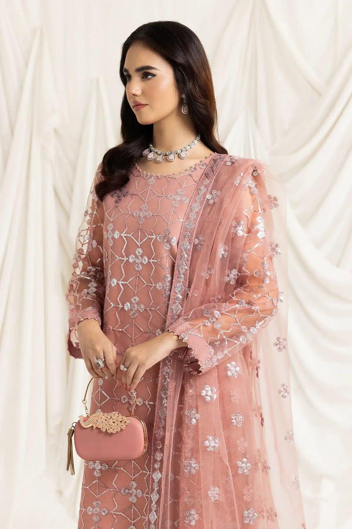 Alizeh | Dua Formals 23 | DUA-V02D04B-NAZIK(PINK) - Rang-e-Khaas