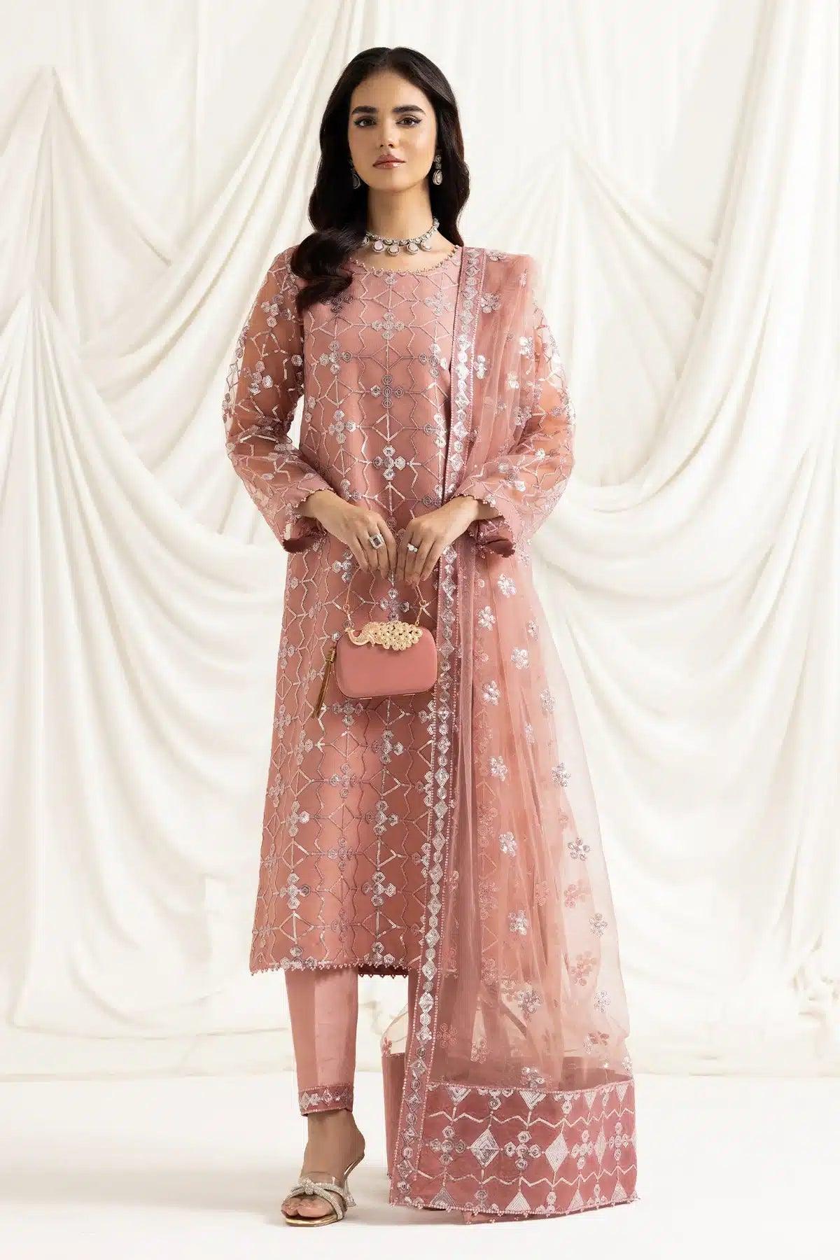 Alizeh | Dua Formals 23 | DUA-V02D04B-NAZIK(PINK) - Rang-e-Khaas