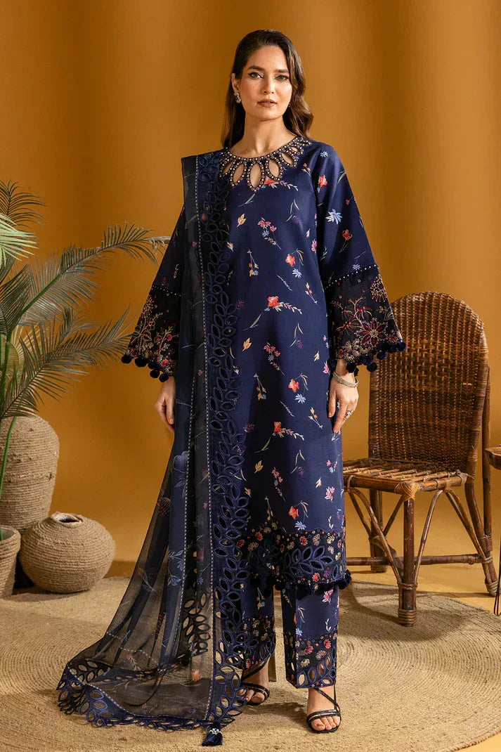 Alizeh | Maahi Embroidered Lawn | Iris - Rang-e-Khaas