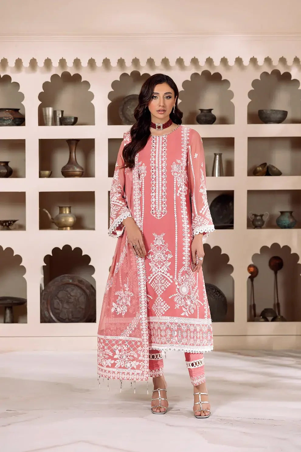 Alizeh | Dua Formals 23 | DUA-V01D04B- MEHRUNISA ( PINK ) - Rang-e-Khaas