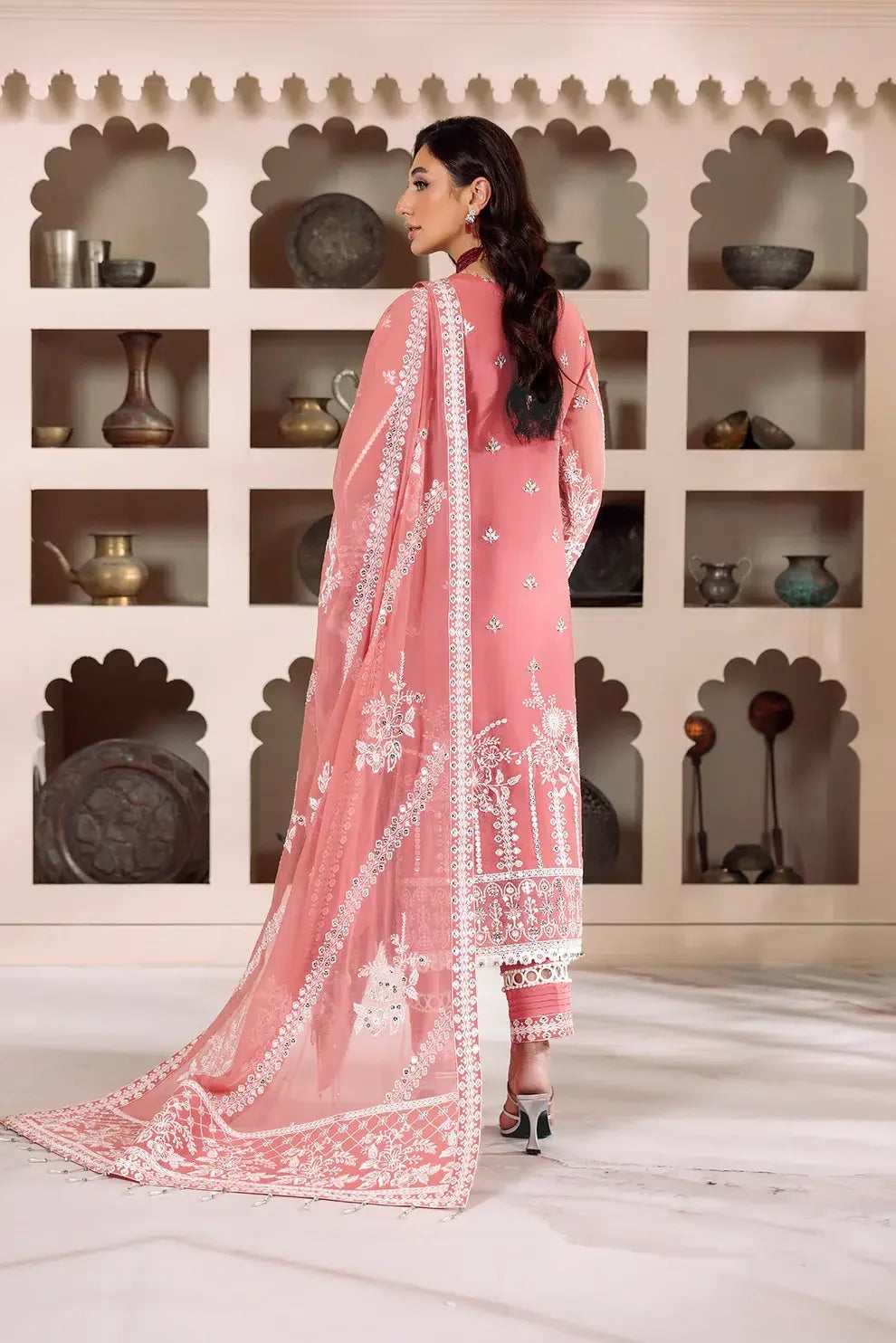 Alizeh | Dua Formals 23 | DUA-V01D04B- MEHRUNISA ( PINK ) - Rang-e-Khaas