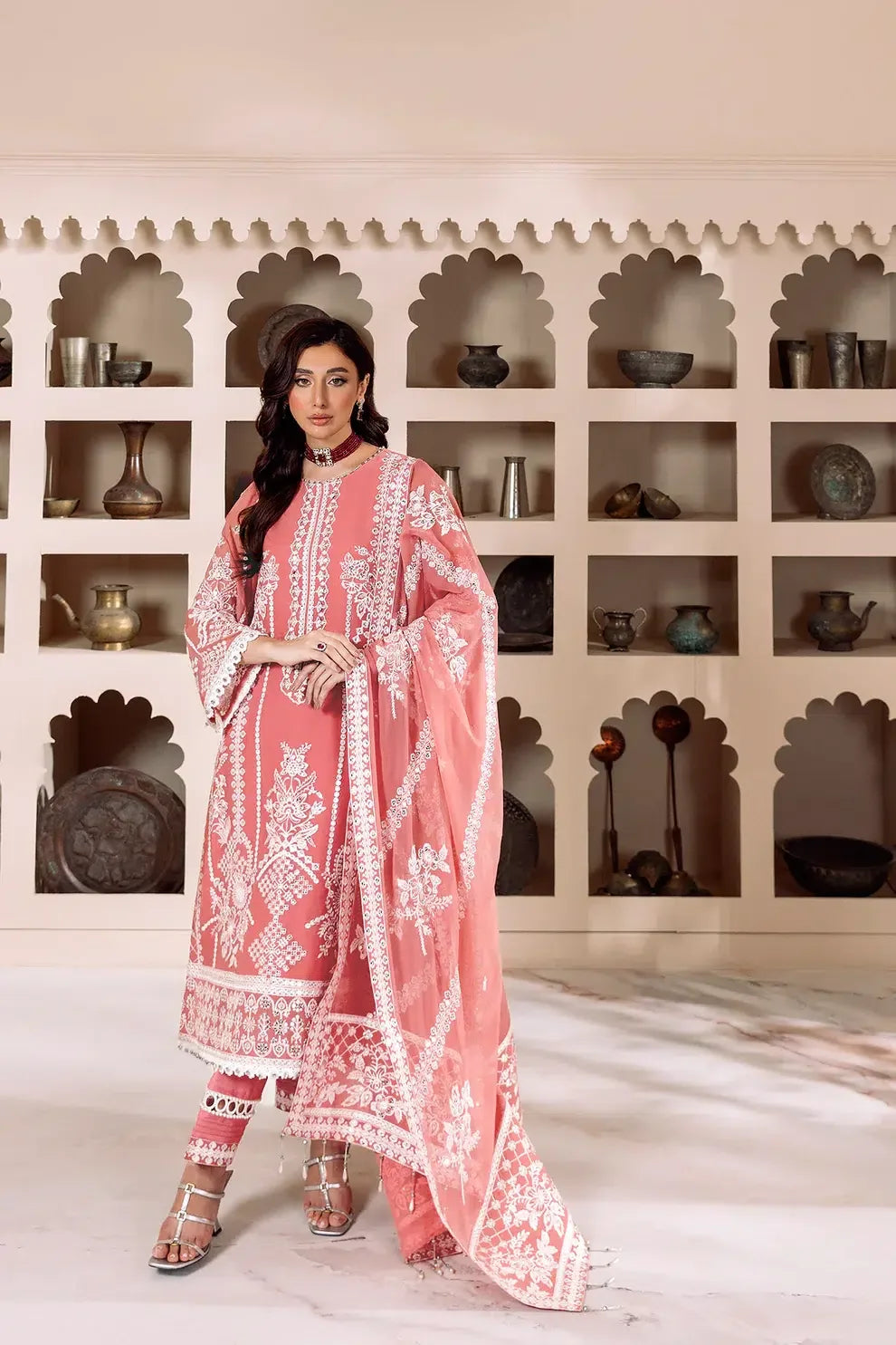 Alizeh | Dua Formals 23 | DUA-V01D04B- MEHRUNISA ( PINK ) - Rang-e-Khaas