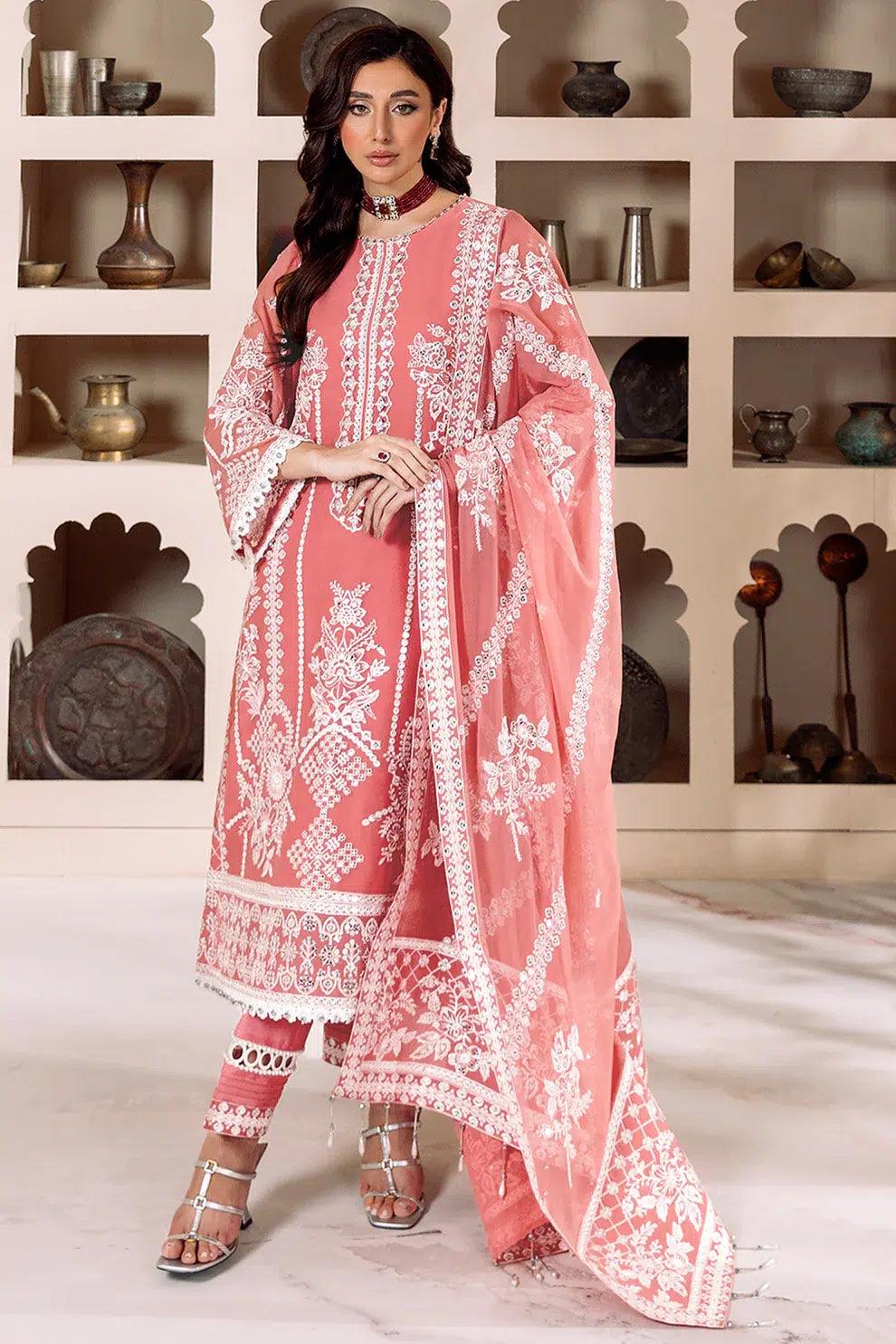 Alizeh | Dua Formals 23 | DUA-V01D04B- MEHRUNISA ( PINK ) - Rang-e-Khaas