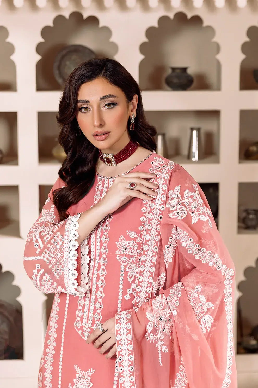 Alizeh | Dua Formals 23 | DUA-V01D04B- MEHRUNISA ( PINK ) - Rang-e-Khaas